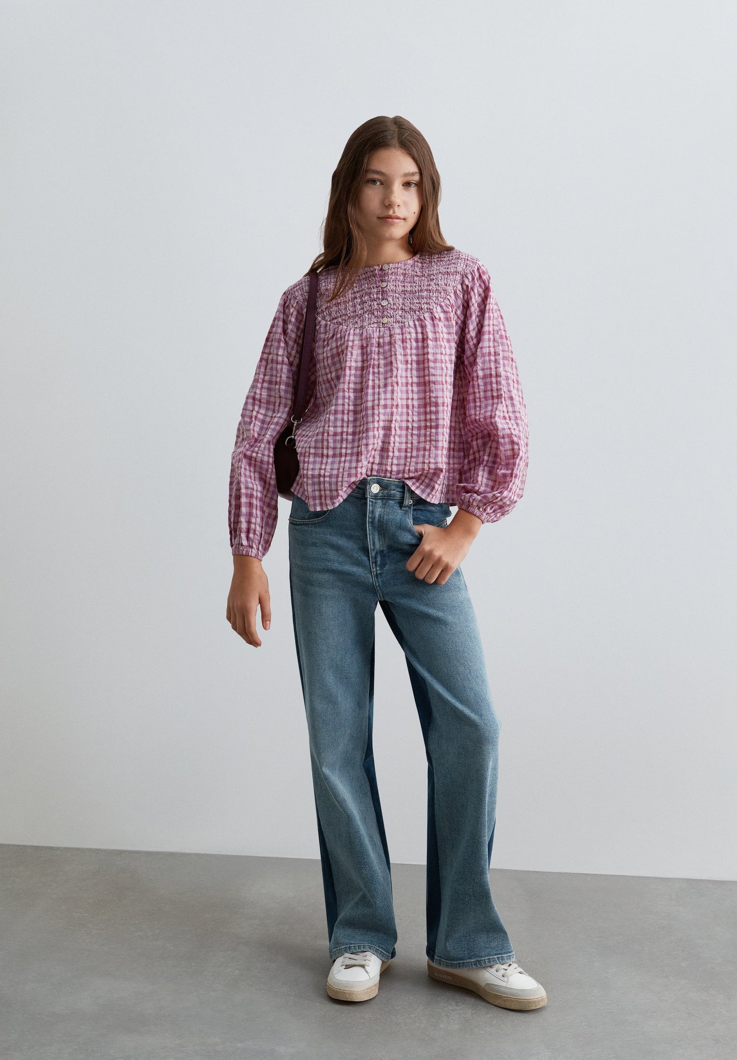 CHECK PRINT BLOUSE
