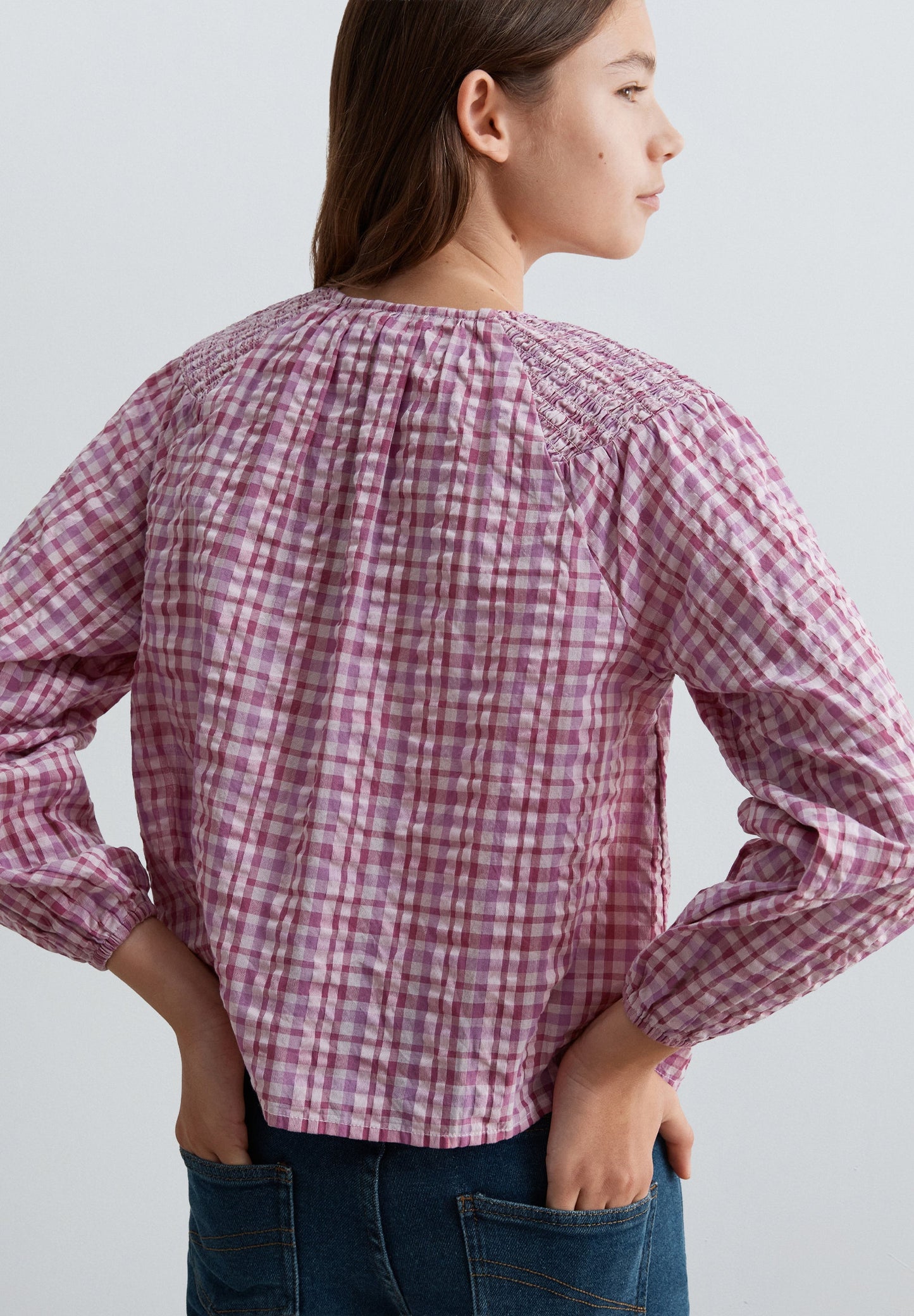 CHECK PRINT BLOUSE