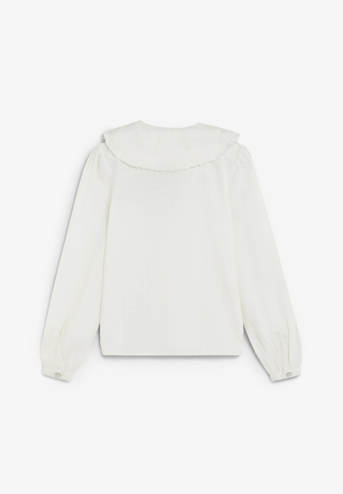BLOUSE WITH EMBROIDERED NECK DETAILS