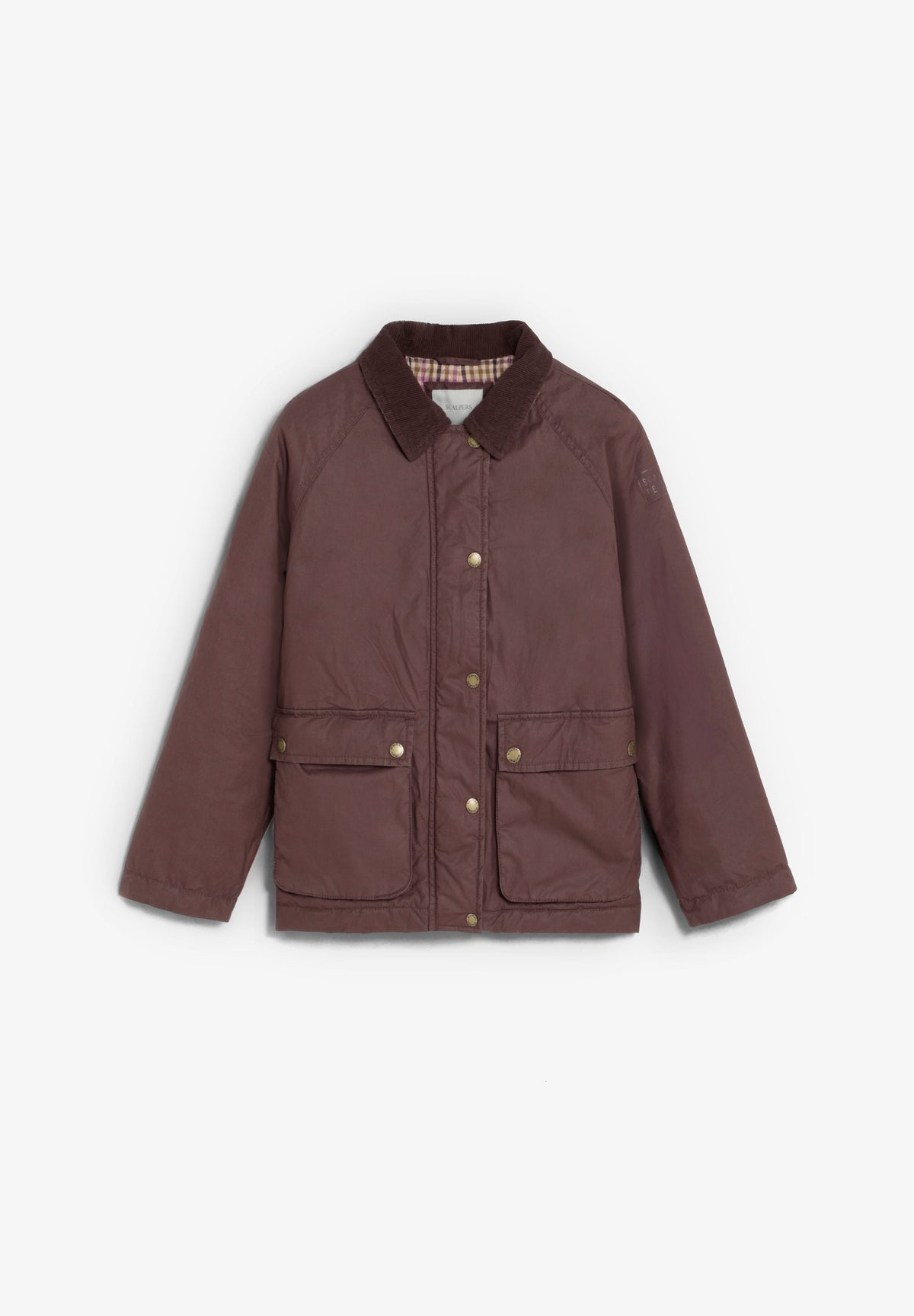WAXED JACKET WITH CORDUROY COLLAR