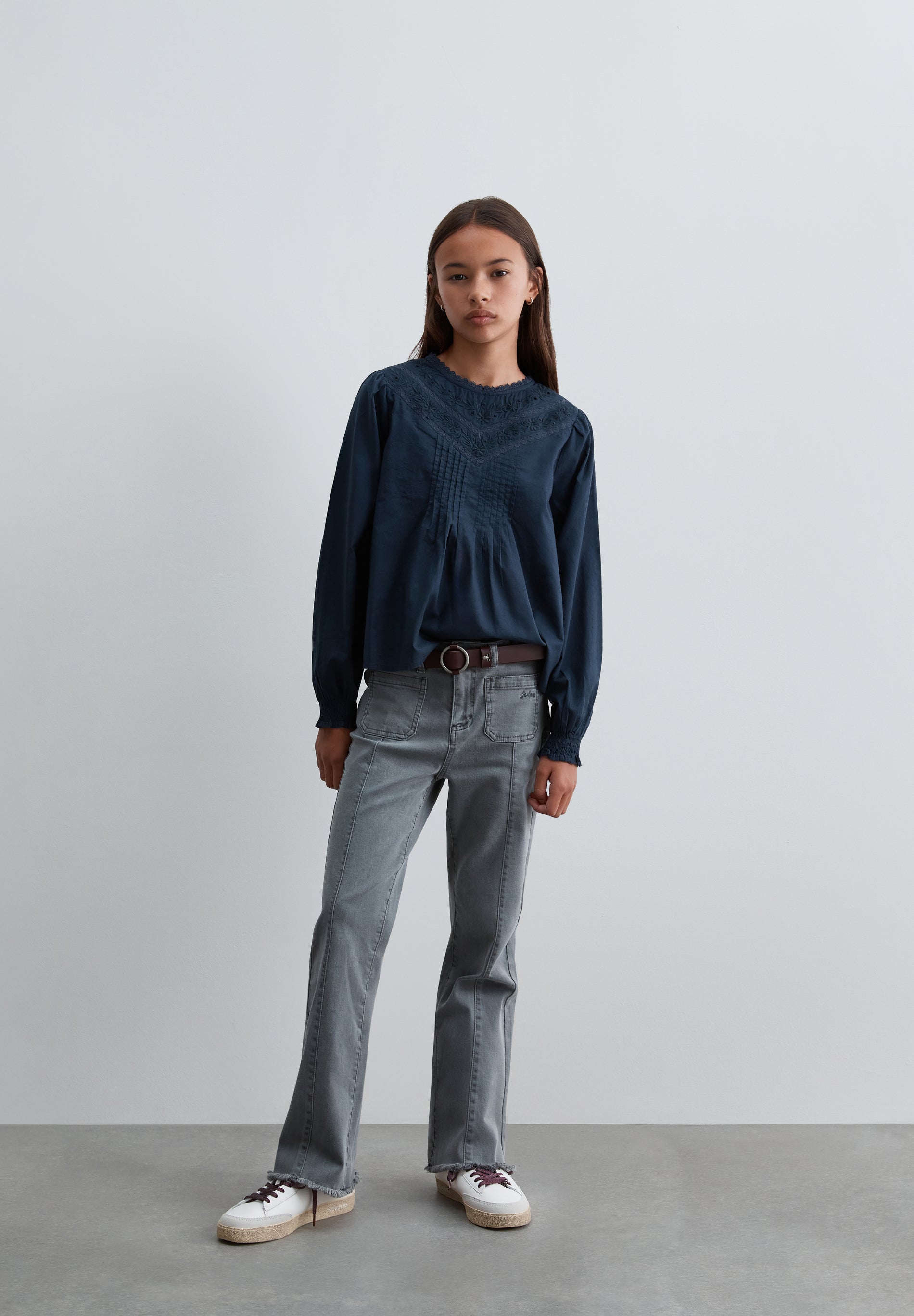 FLARED TROUSERS WITH SEAMS