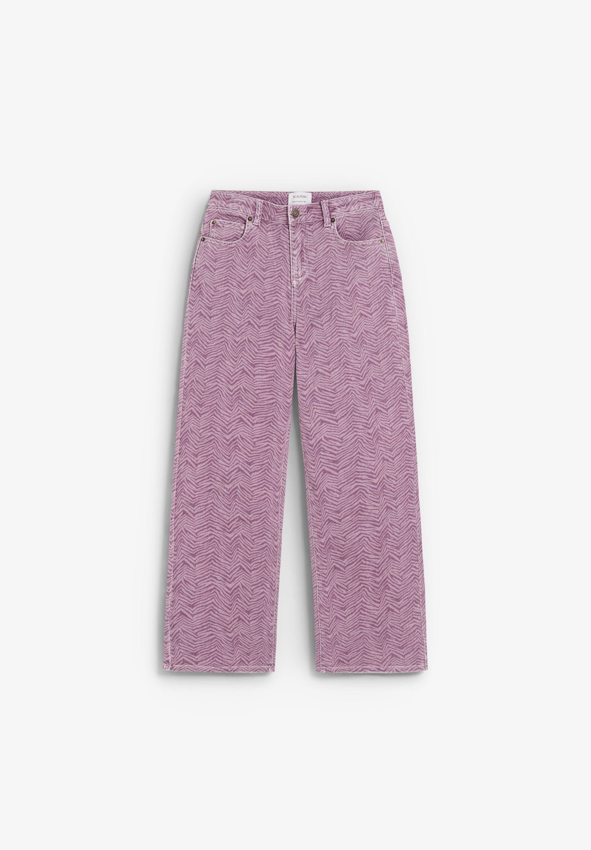 WIDE LEG ANIMAL-PRINT TROUSERS
