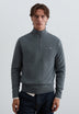 HALF-ZIP SWEATER WITH SKULL