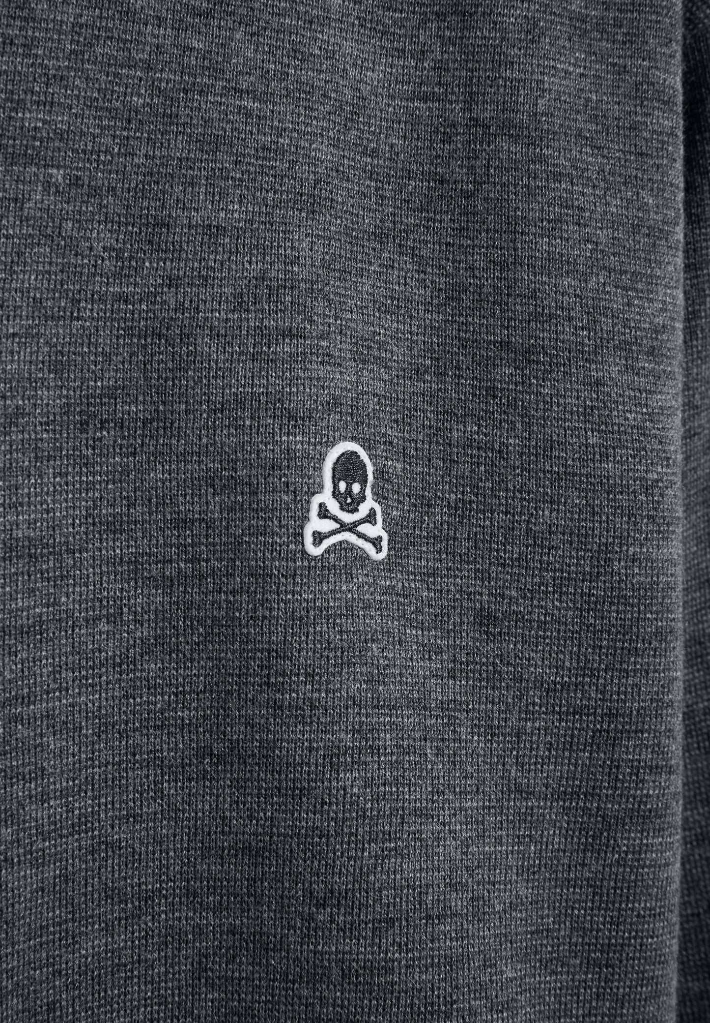 HALF-ZIP SWEATER WITH SKULL