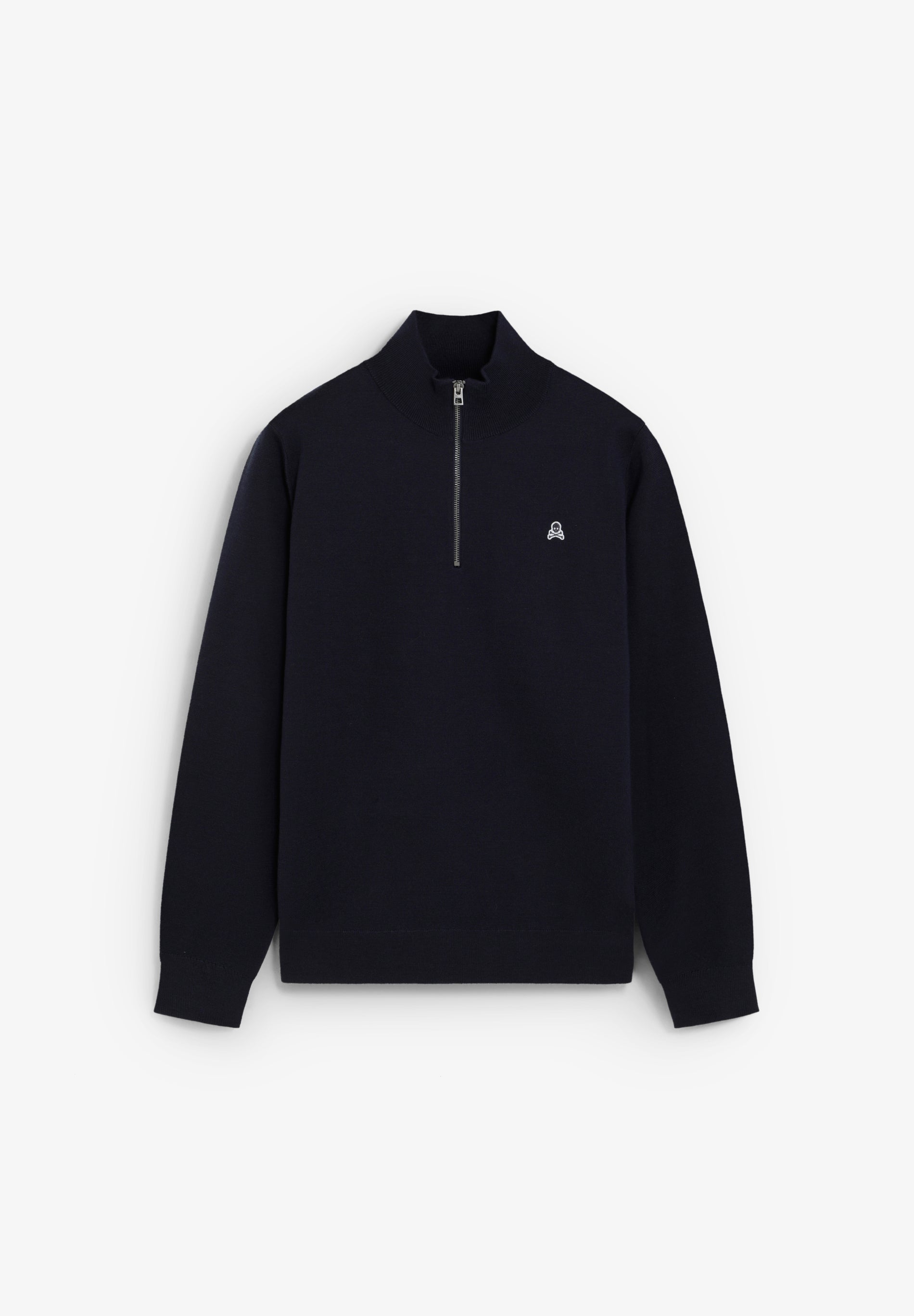 HALF-ZIP SWEATER WITH SKULL