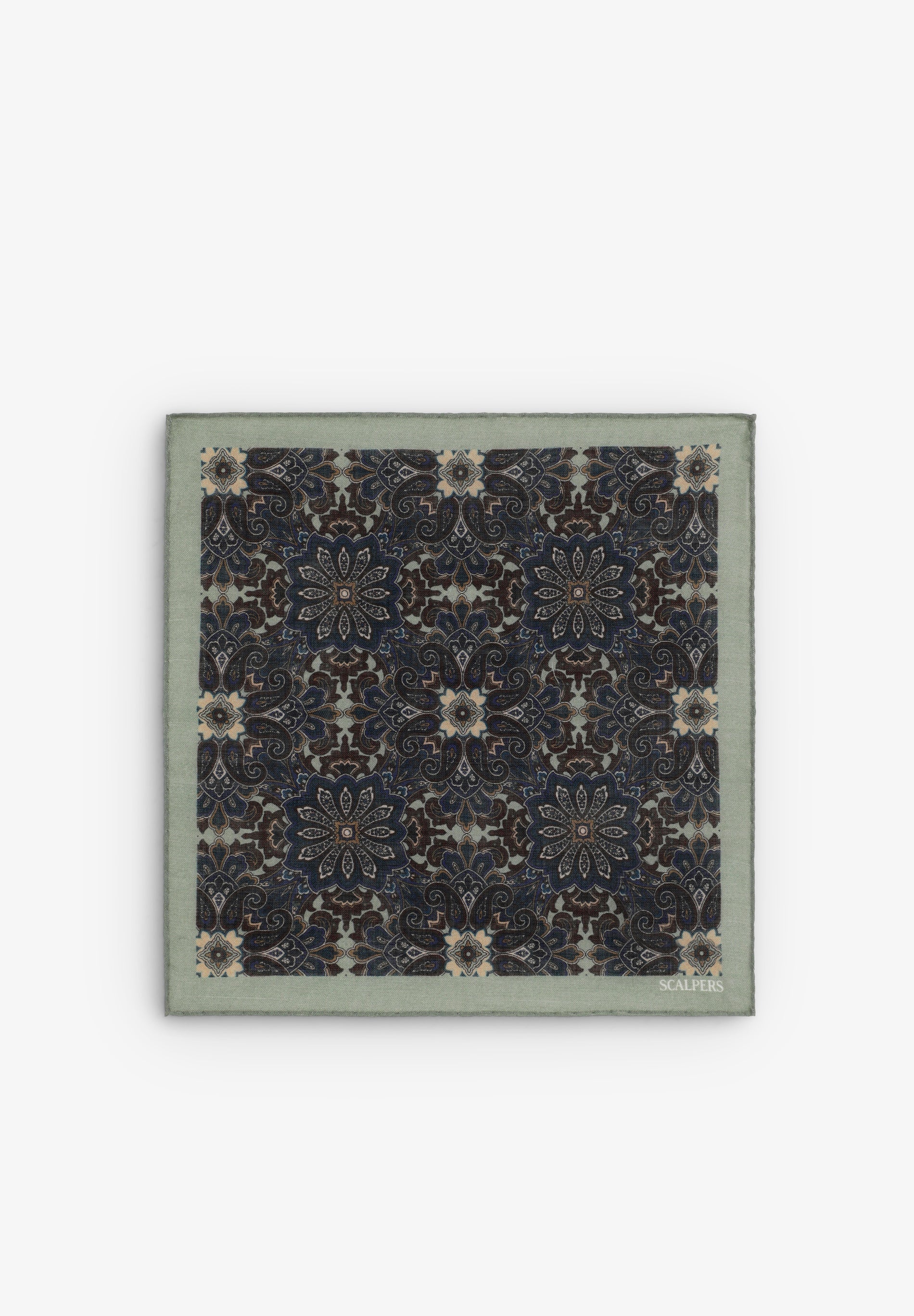 PAISLEY PRINT WOOL POCKET SQUARE
