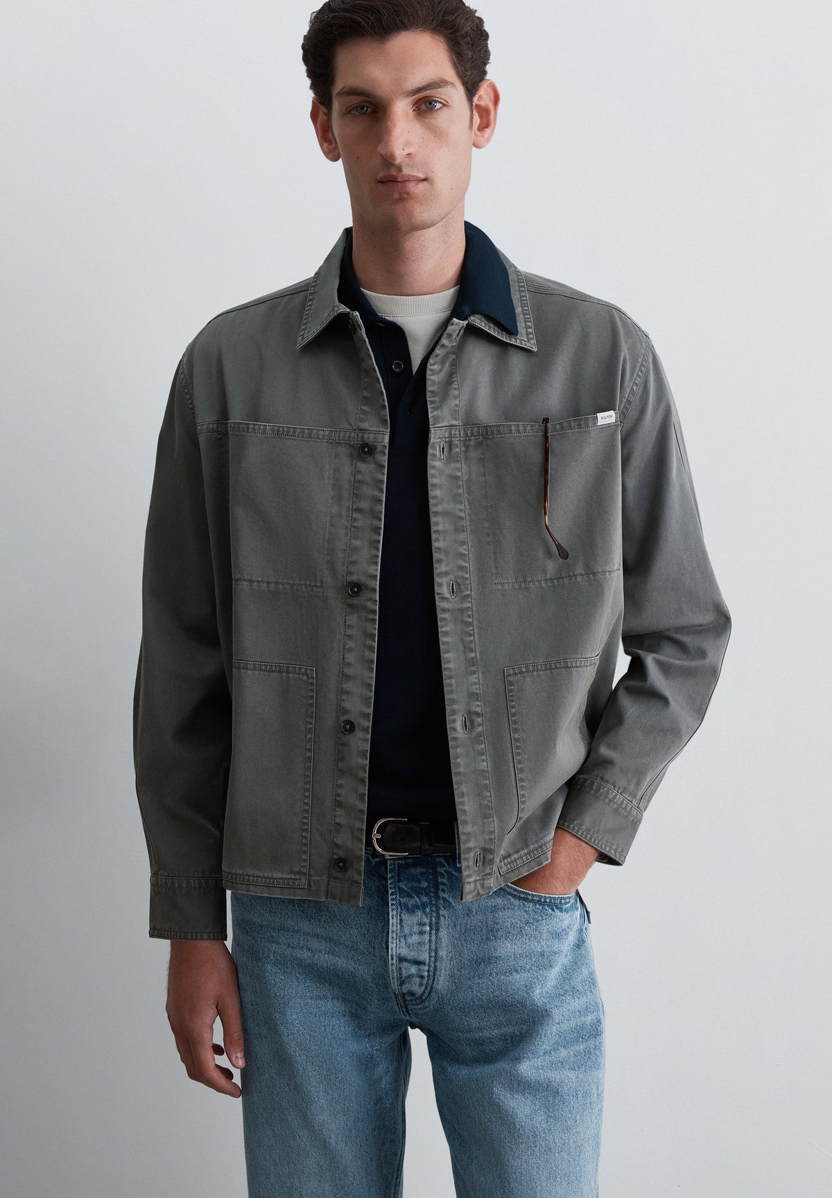 MILITARY OVERSHIRT WITH POCKETS