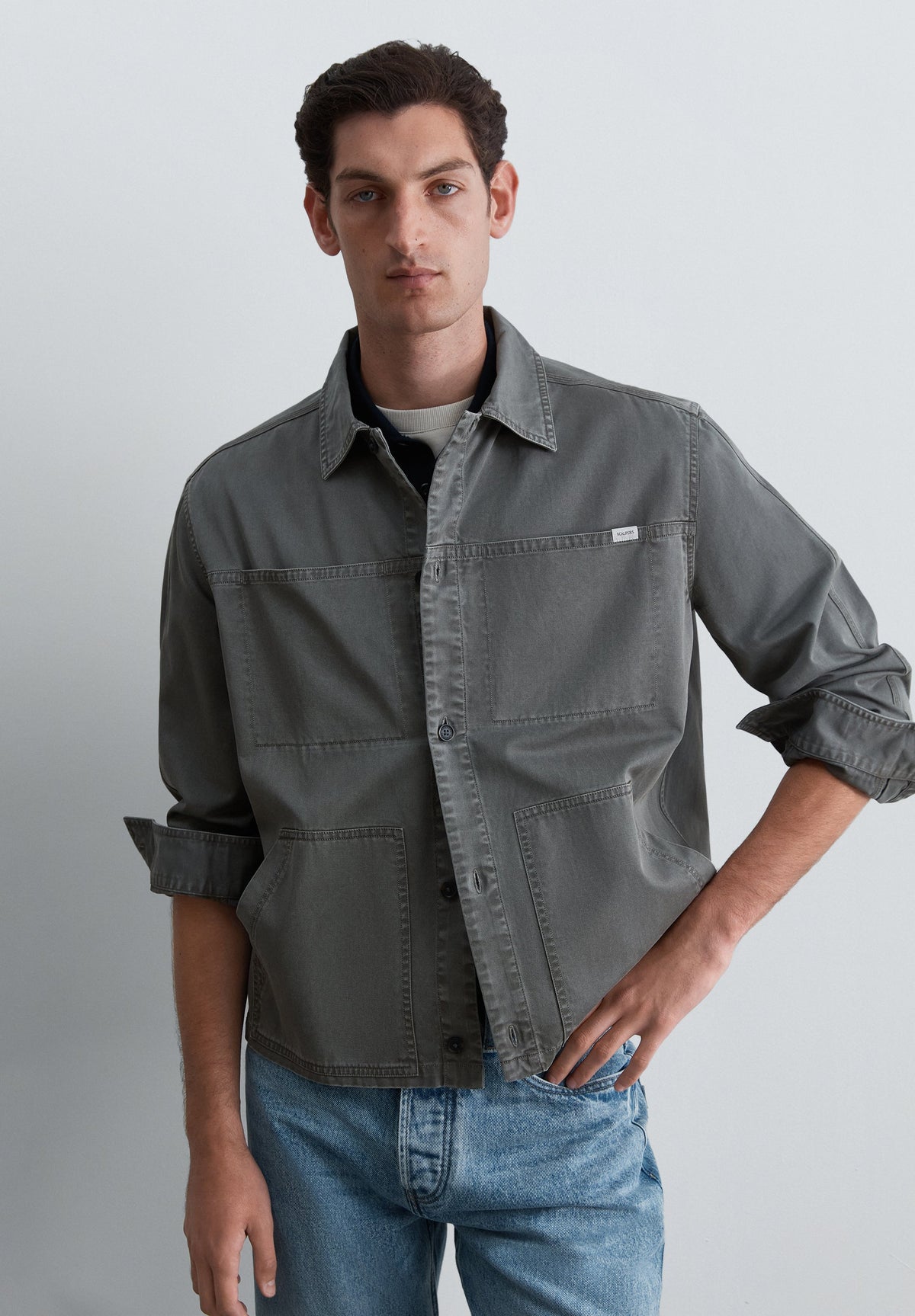 MILITARY OVERSHIRT WITH POCKETS