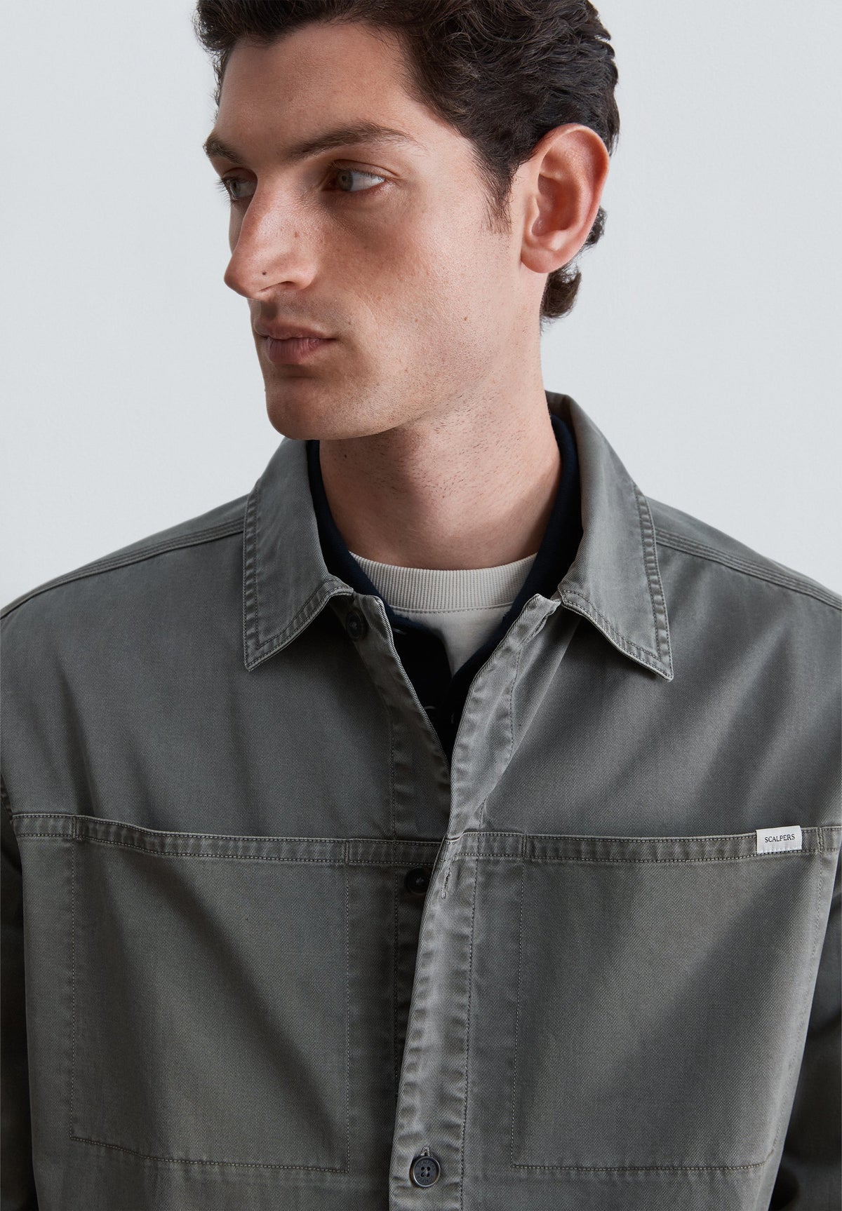 MILITARY OVERSHIRT WITH POCKETS