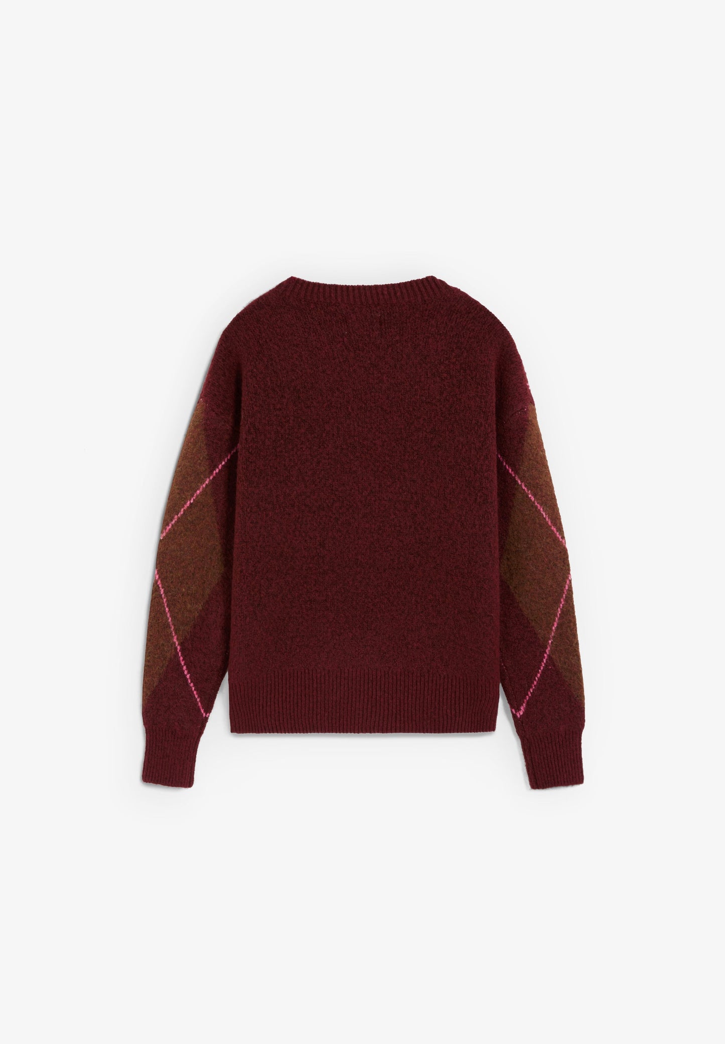 DIAMOND PATTERN KNIT SWEATER