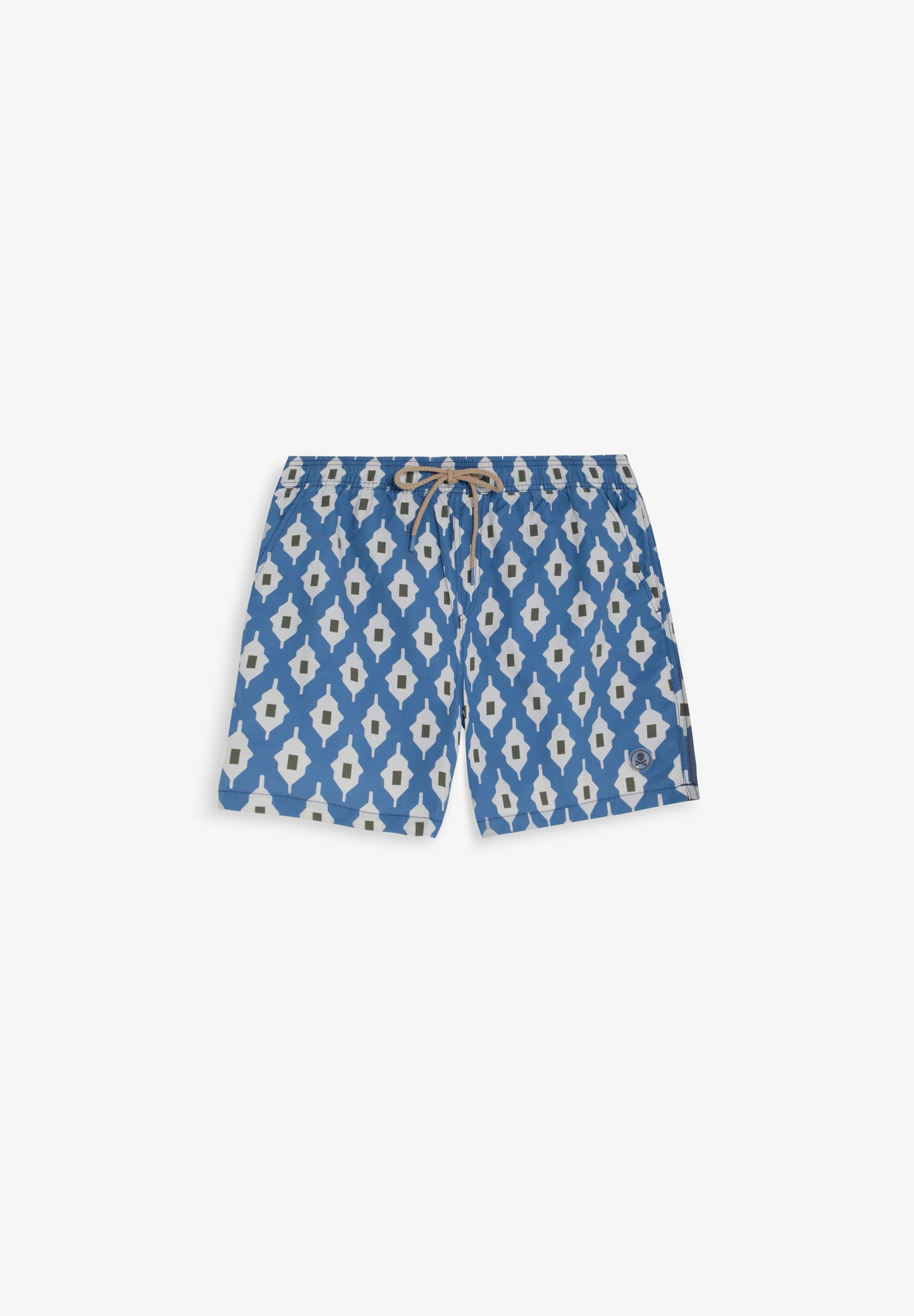 GEOMETRIC PRINT SWIMMING TRUNKS