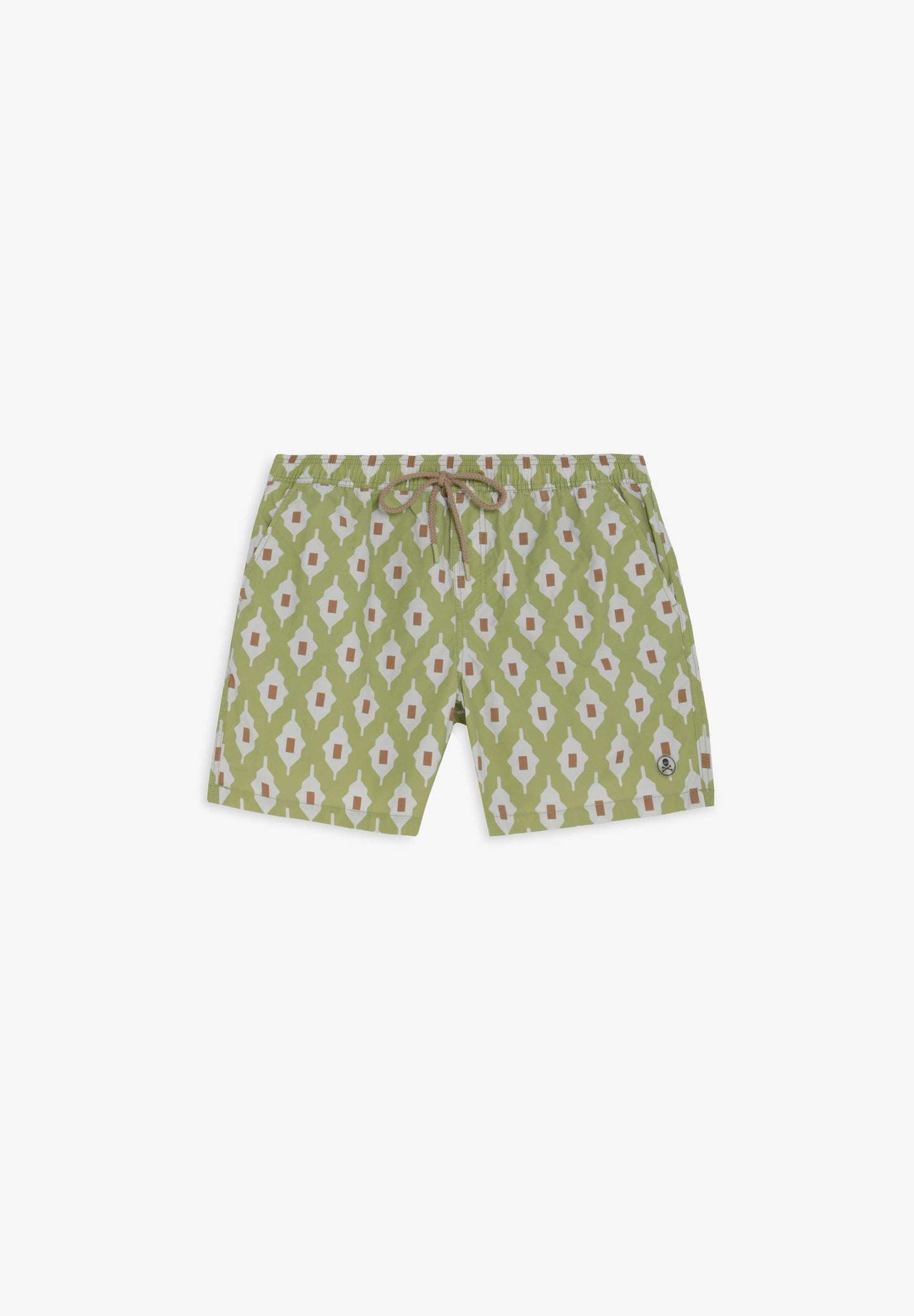 GEOMETRIC PRINT SWIMMING TRUNKS