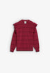 STRIPED SWEATER WITH RUFFLES