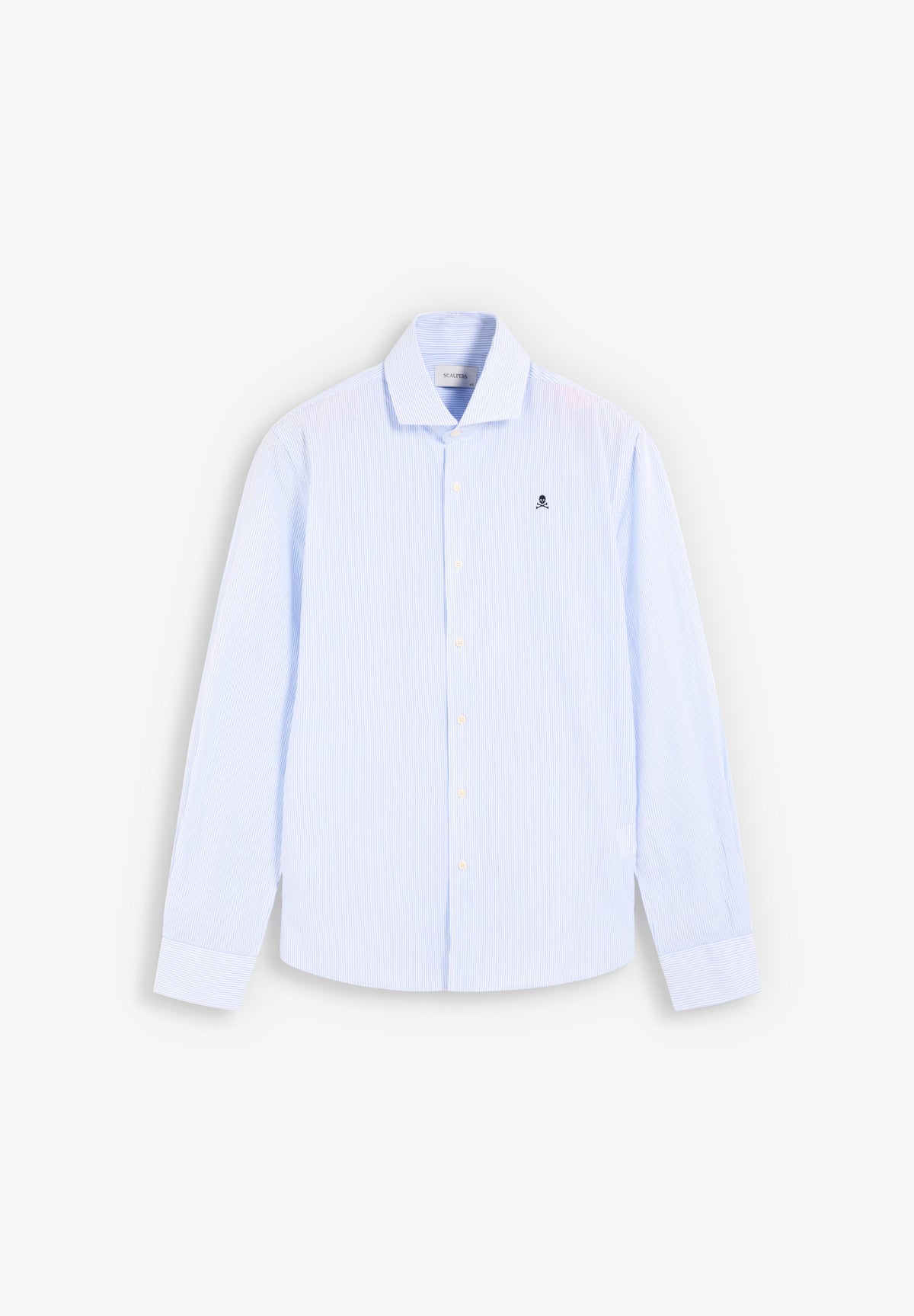 MICRO-STRIPE SHIRT WITH CUTAWAY COLLAR