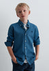 DENIM SHIRT WITH BUTTON-DOWN COLLAR