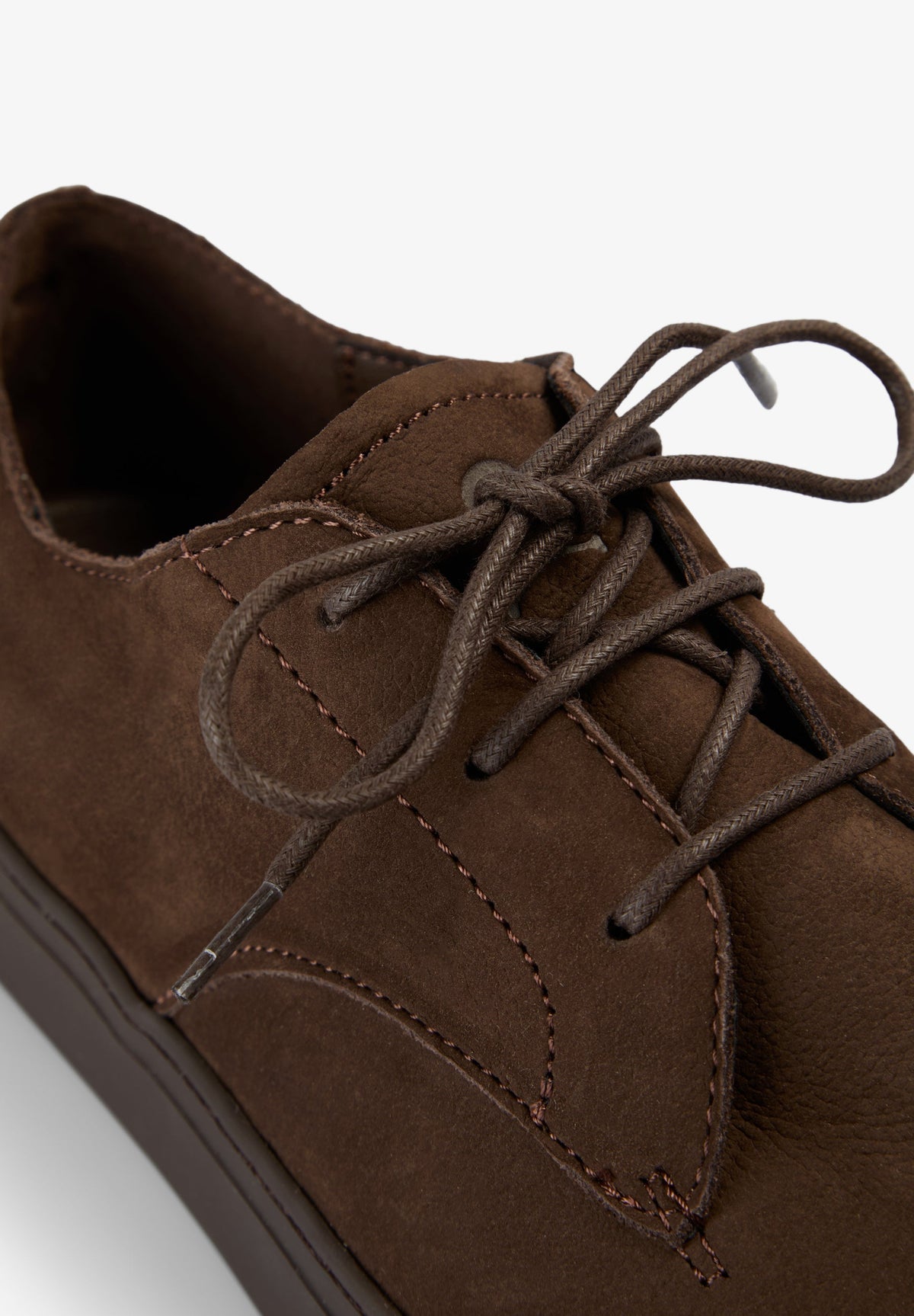 LEATHER LACE-UP SNEAKERS