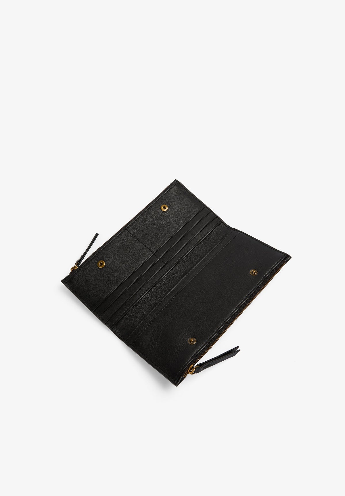 SCDOUBLEZIPPER LEATHER WALLET