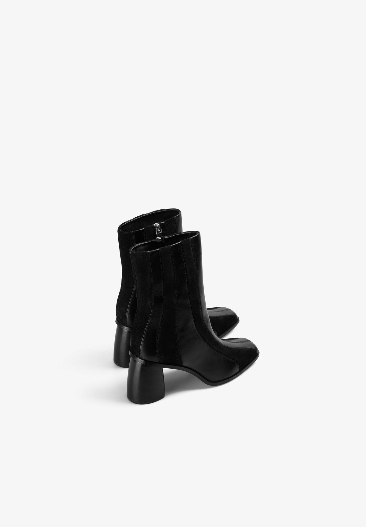 STRIPE PRINT HIGH-HEEL BOOTS