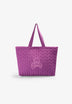 QUILTED SKULL TOTE BAG