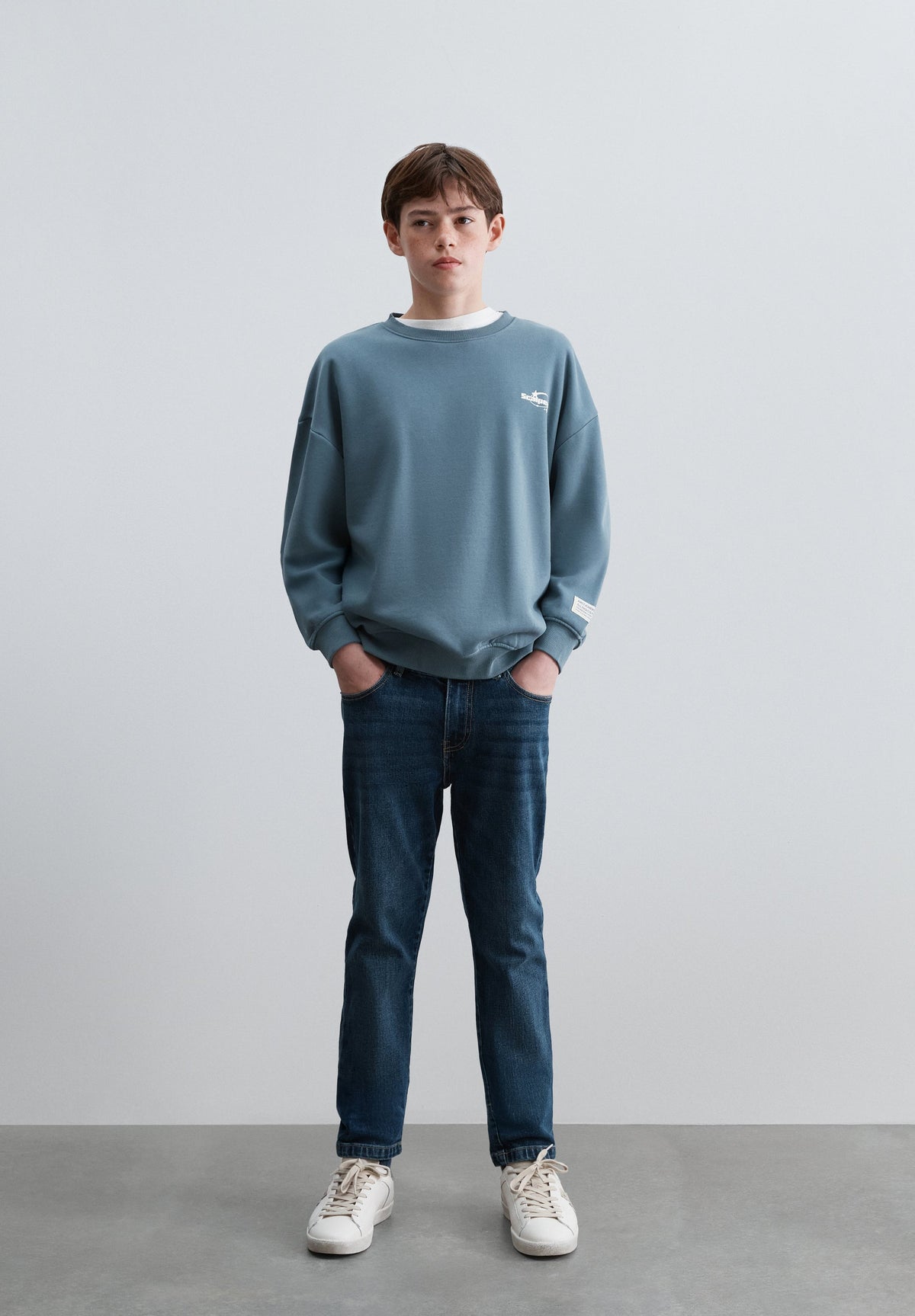 BOXY FIT PRINTED SWEATSHIRT
