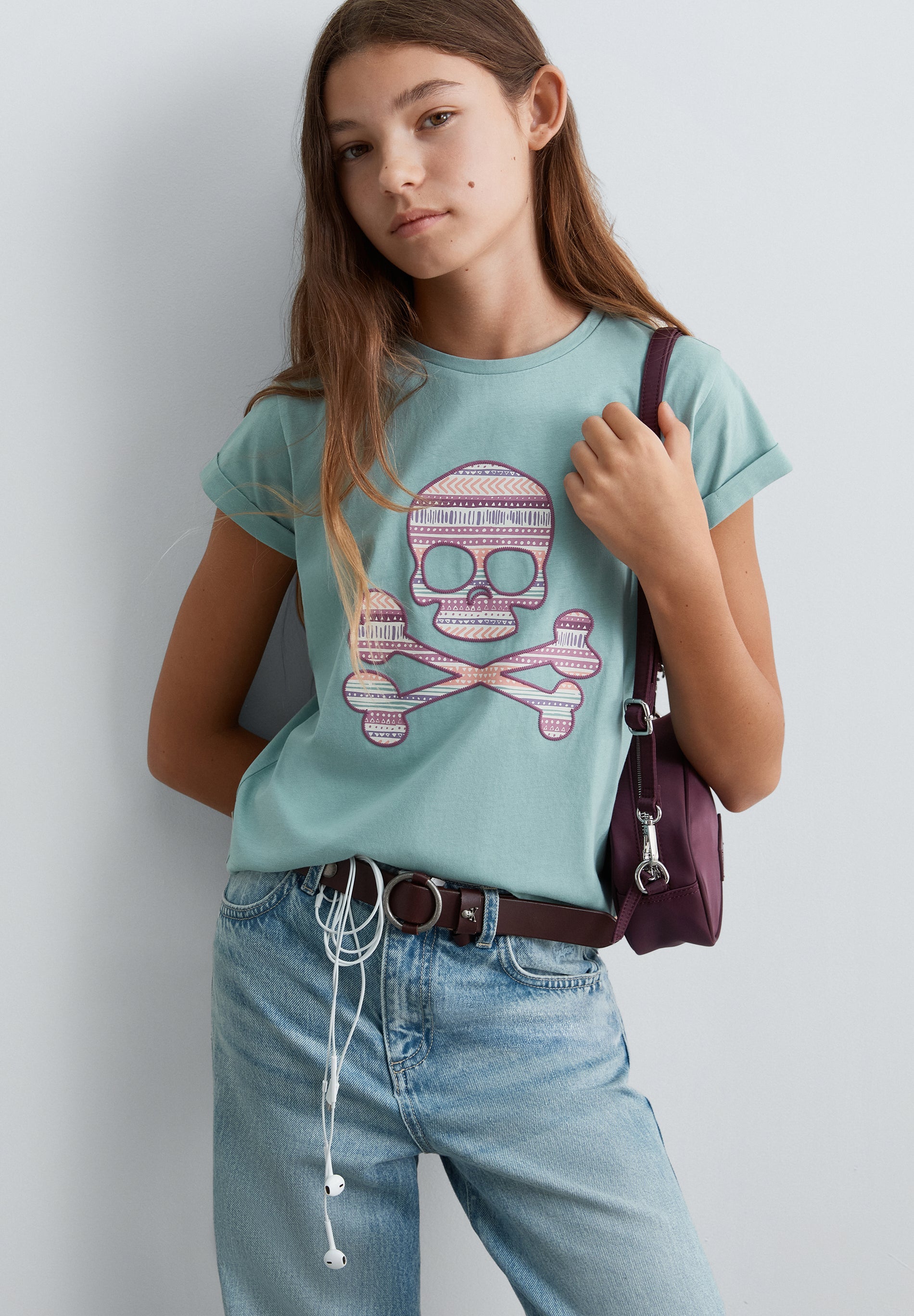 PRINTED SKULL T-SHIRT