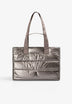 METALLIC QUILTED TOTE BAG