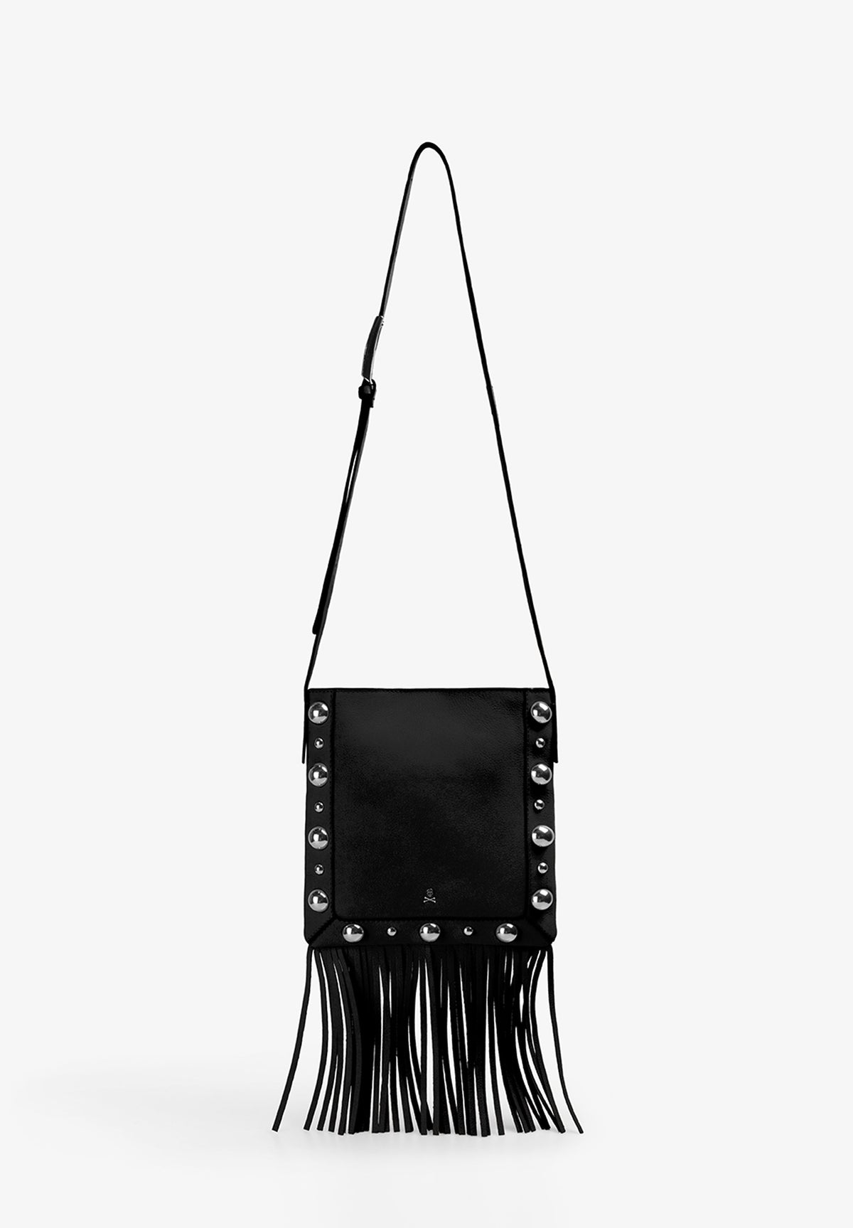 SCBISTUDS FRINGES LEATHER BAG
