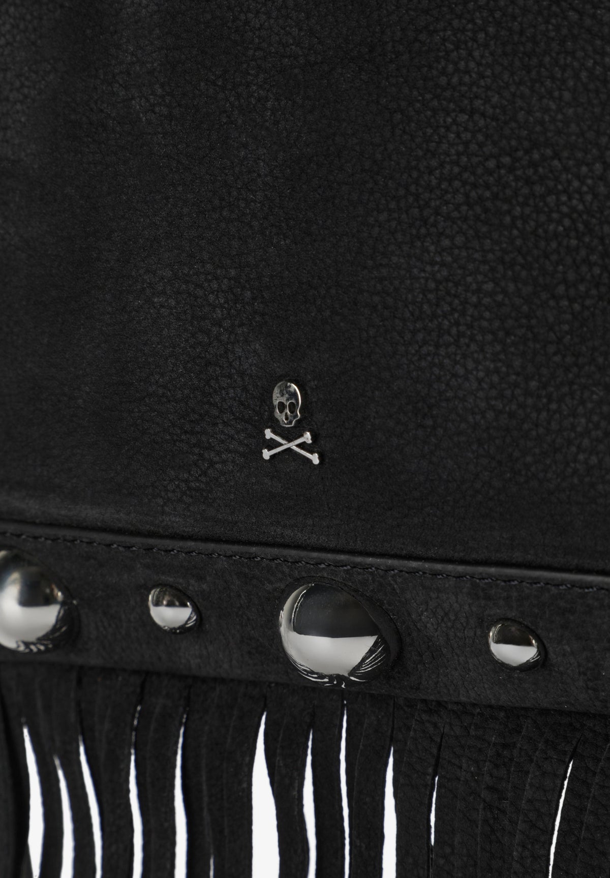 SCBISTUDS FRINGES LEATHER BAG