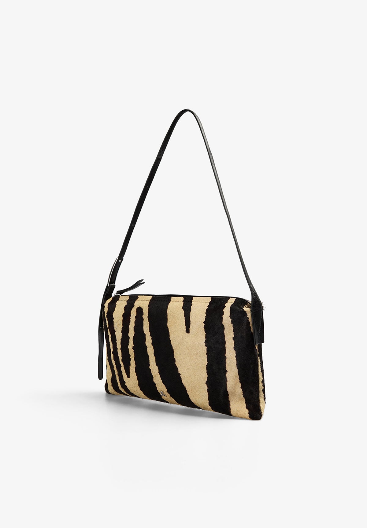 LEATHER SHOULDER BAG WITH ANIMAL PRINT