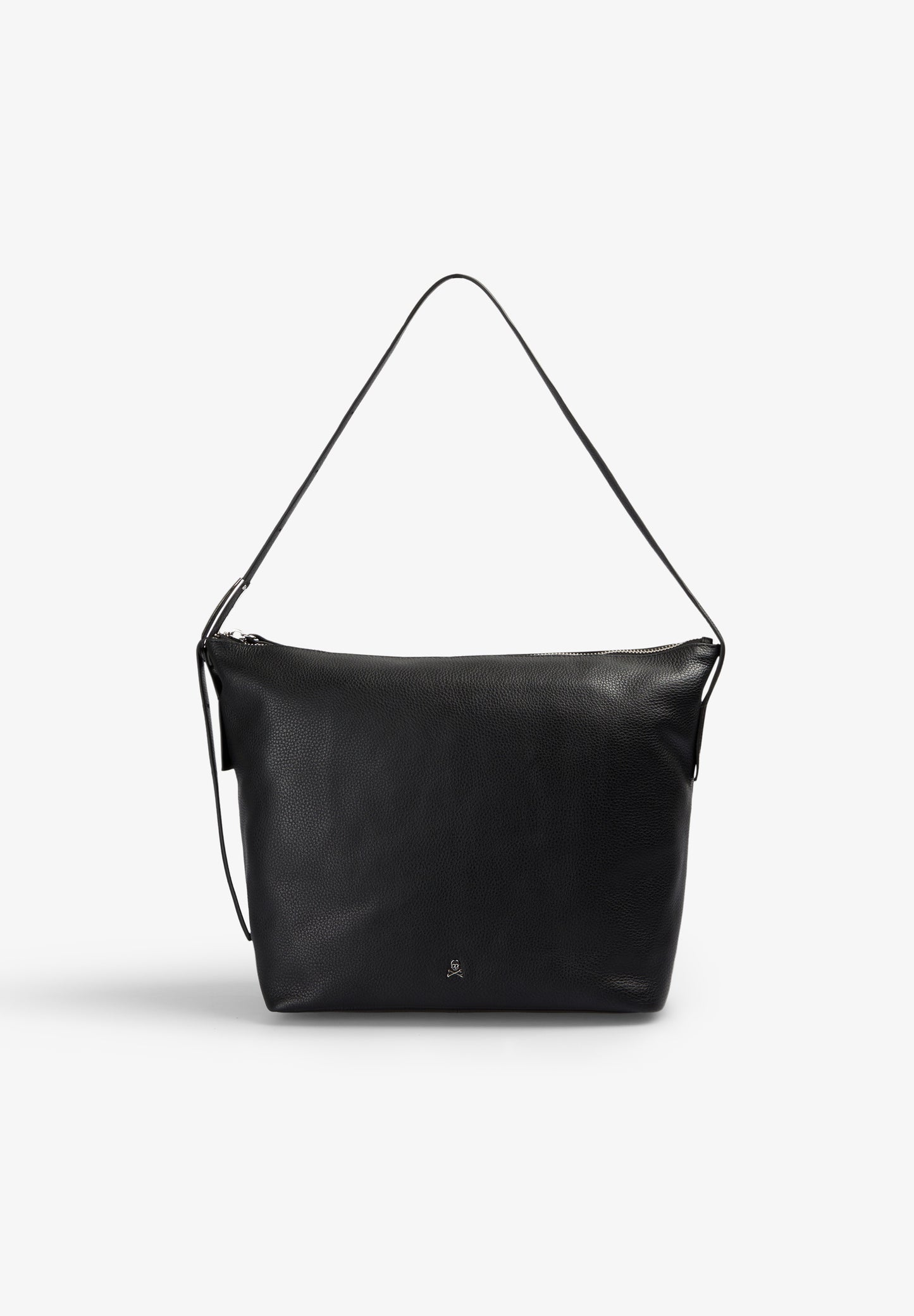 LEATHER SHOULDER BAG WITH HANDLE DETAILS
