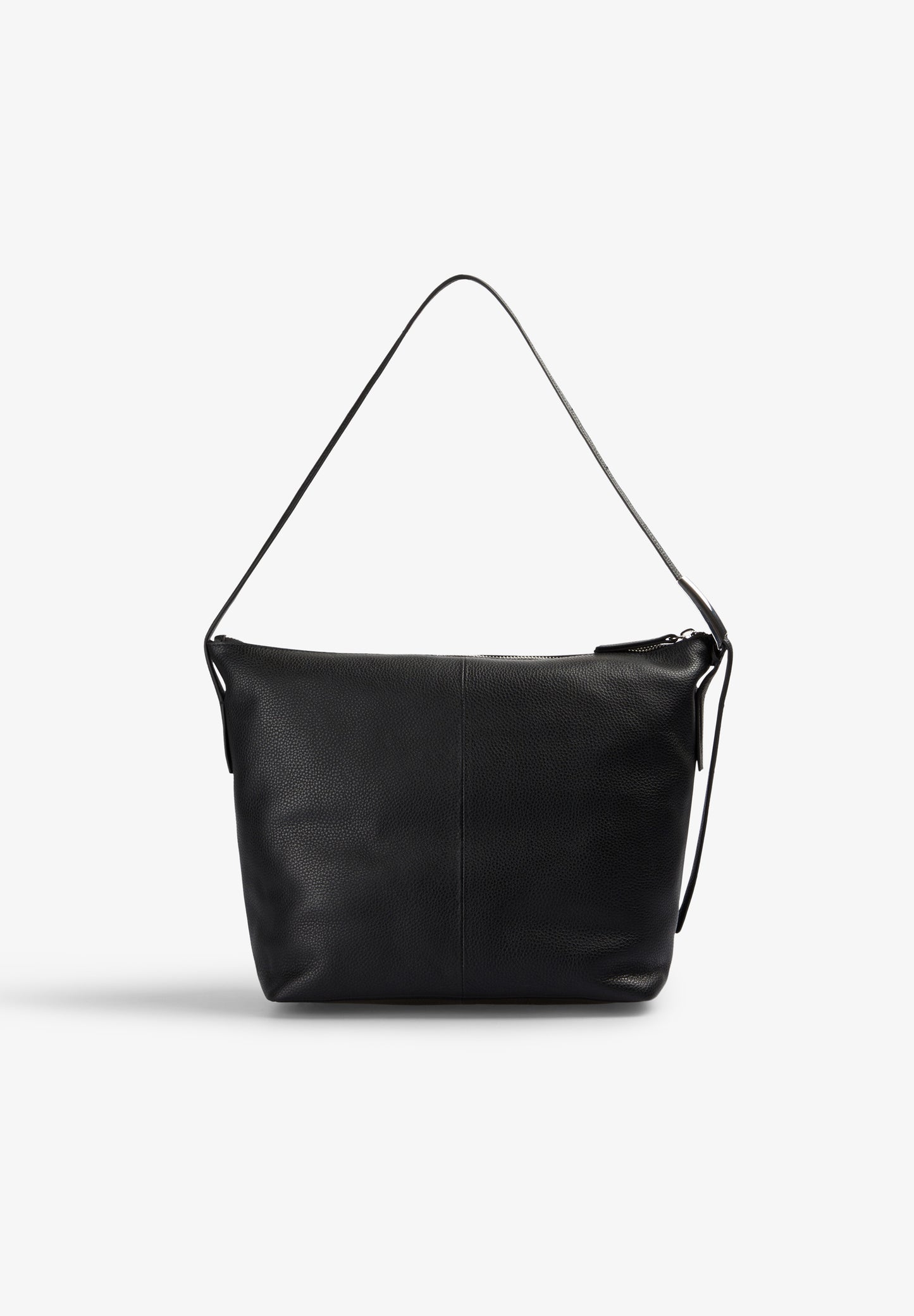 LEATHER SHOULDER BAG WITH HANDLE DETAILS