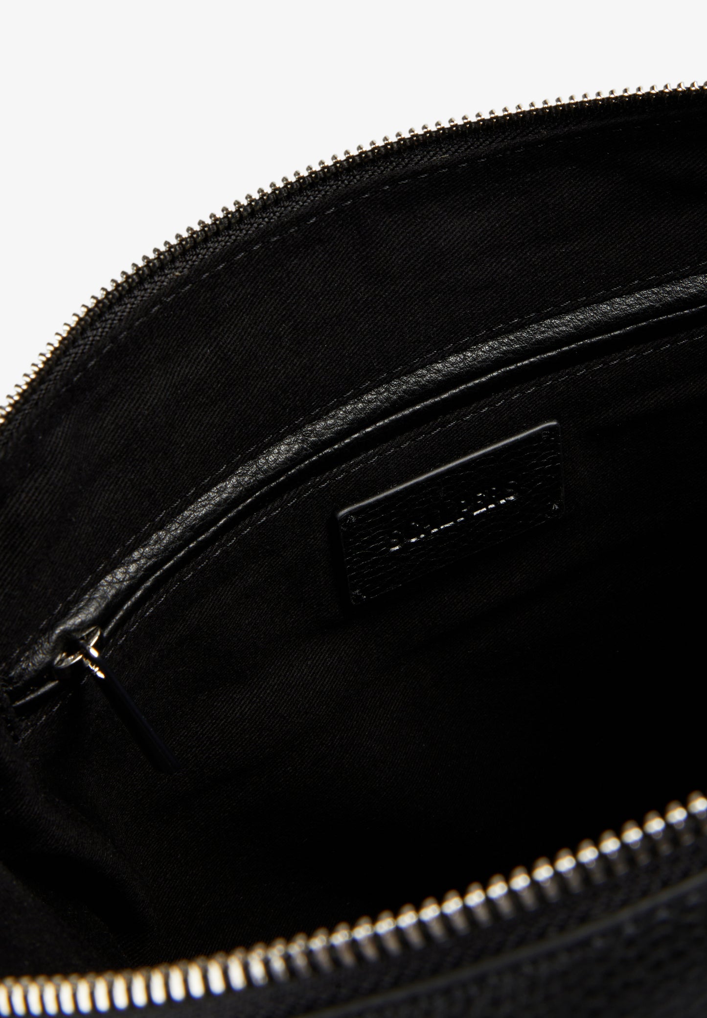 LEATHER SHOULDER BAG WITH HANDLE DETAILS
