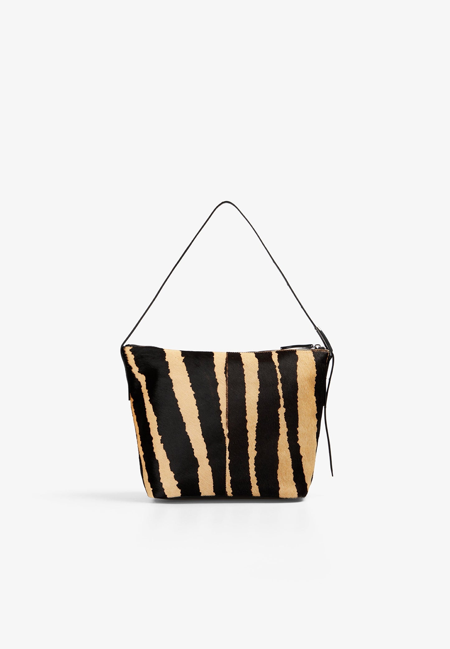 LEATHER SHOULDER BAG WITH HANDLE DETAILS