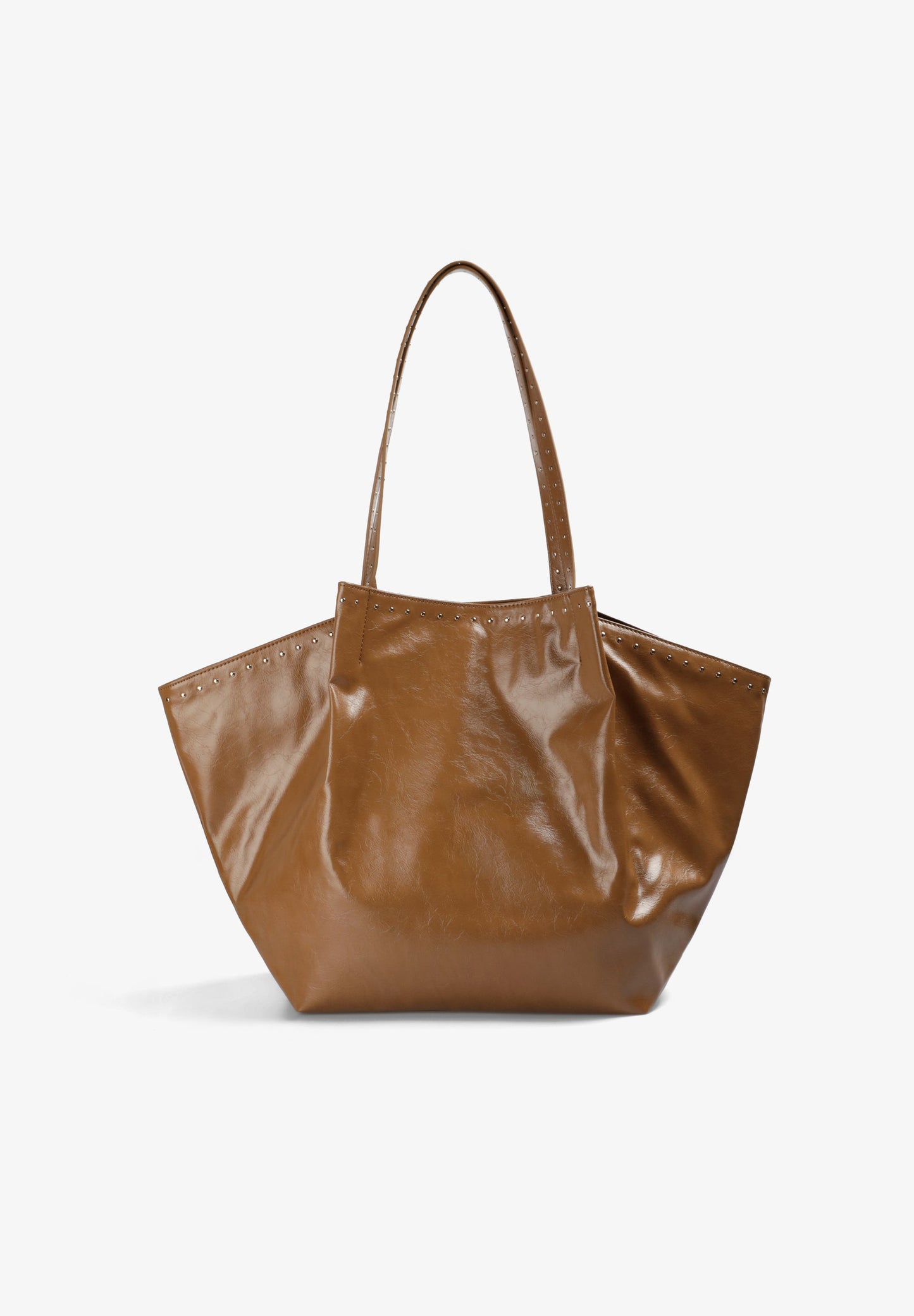 STRUCTURED SHOPPER BAG WITH STUDS