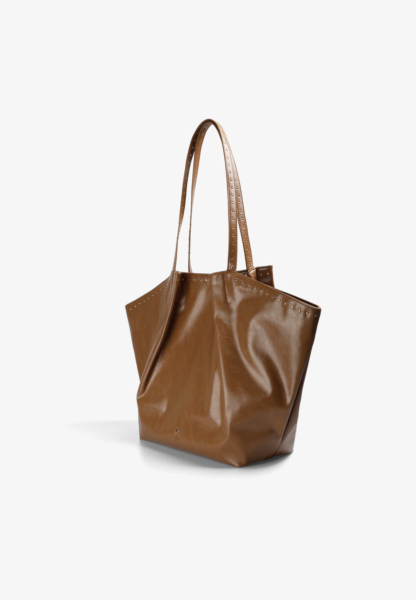 STRUCTURED SHOPPER BAG WITH STUDS