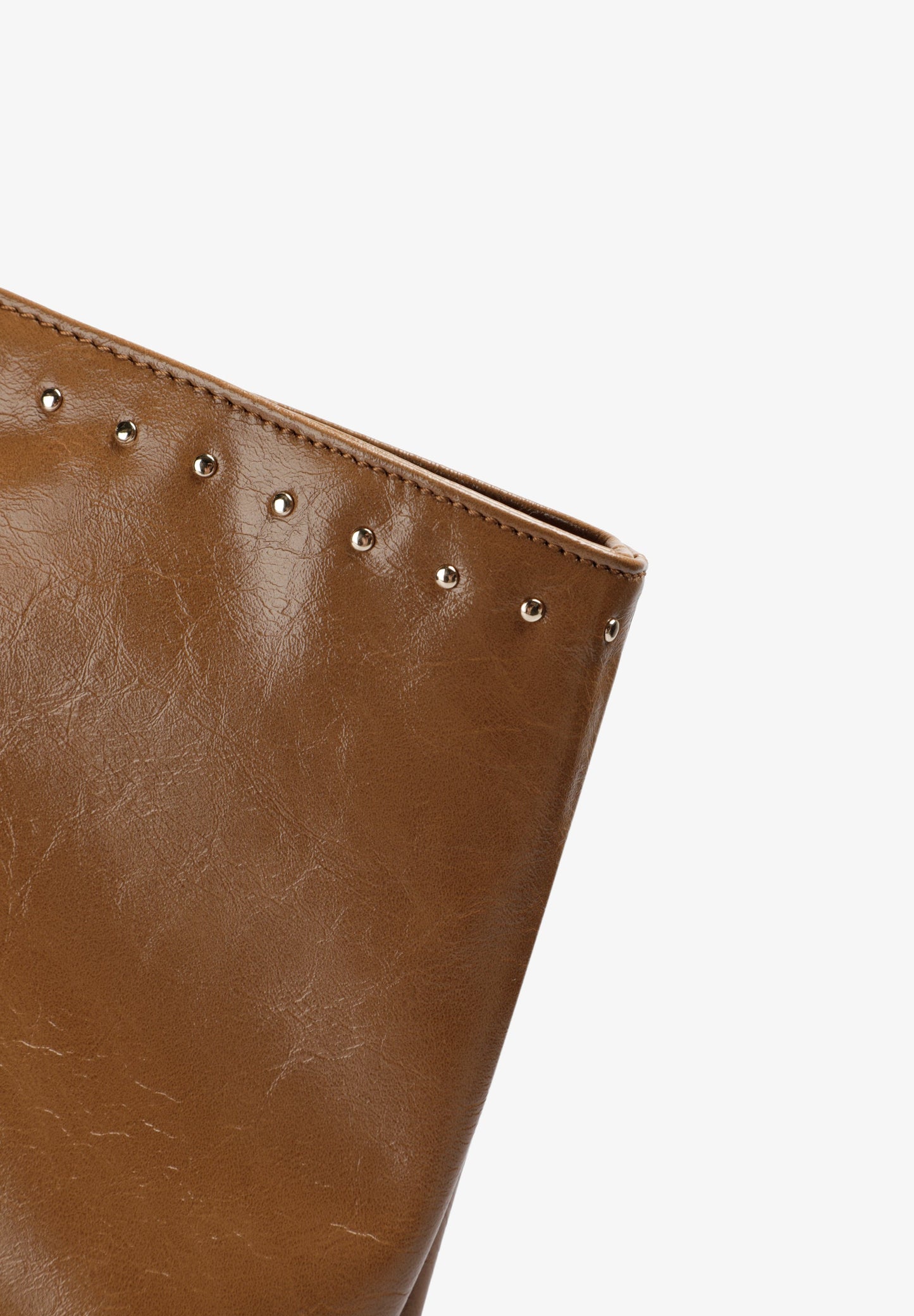 STRUCTURED SHOPPER BAG WITH STUDS
