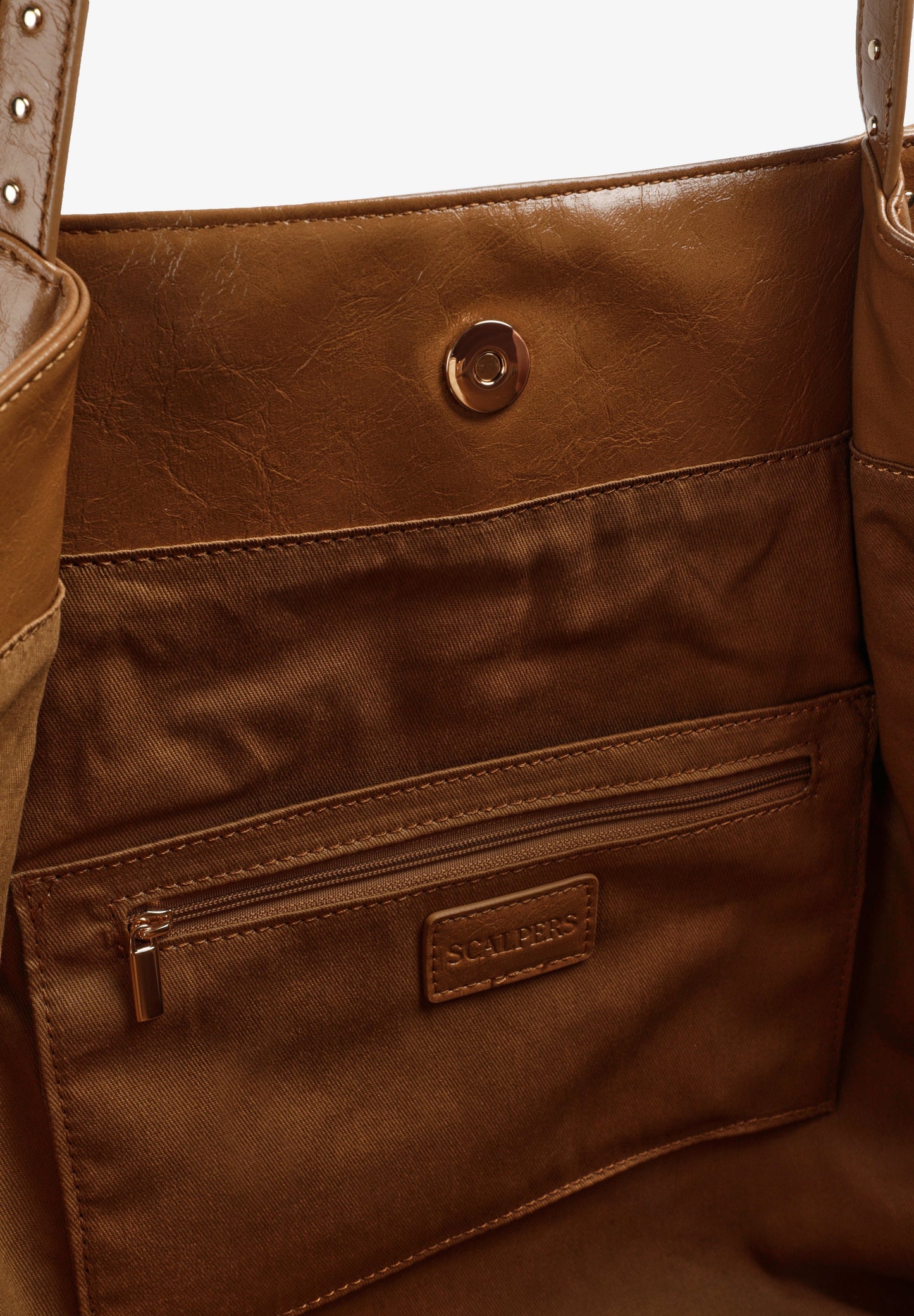 STRUCTURED SHOPPER BAG WITH STUDS