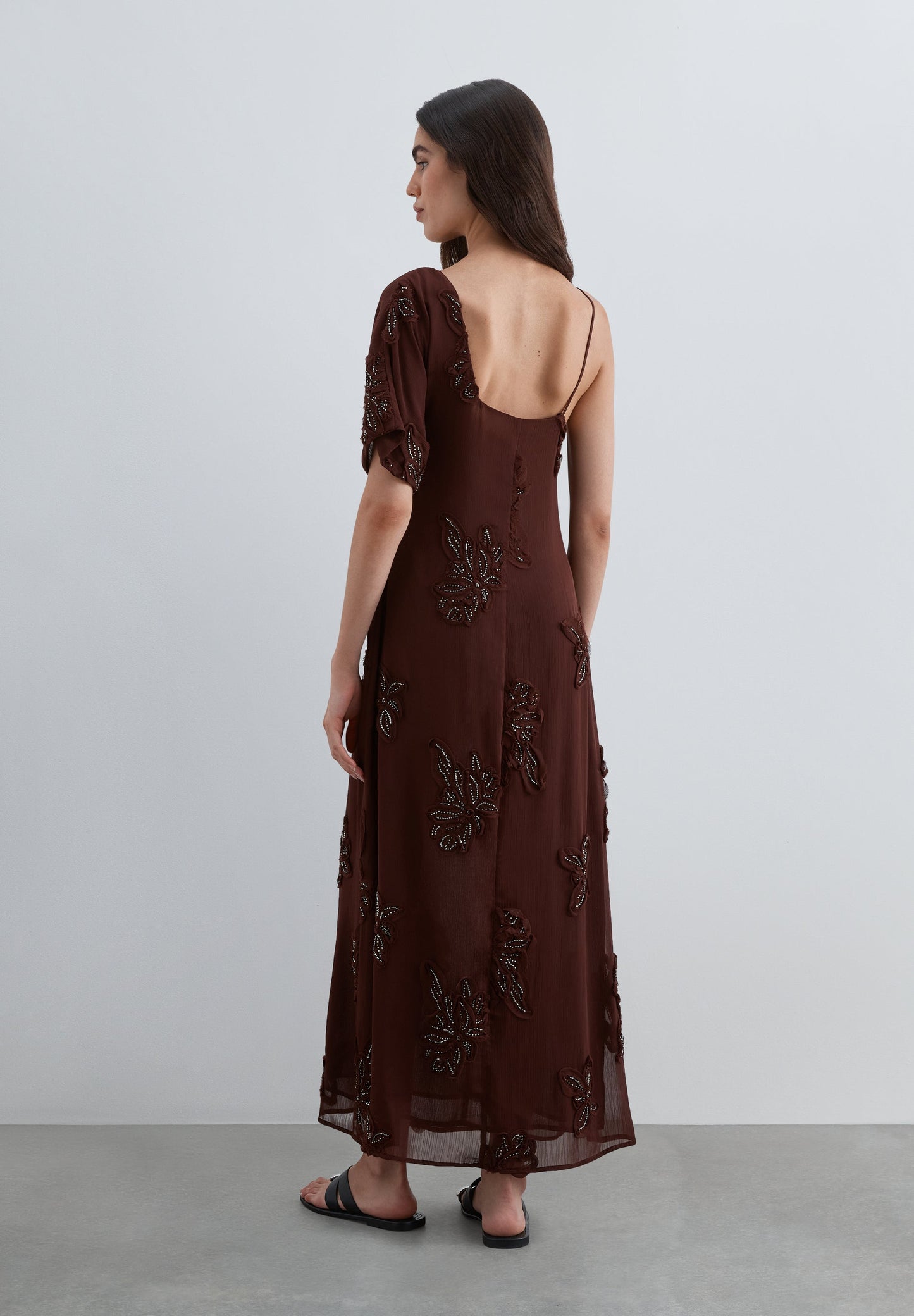 ASYMMETRIC BEADED DRESS