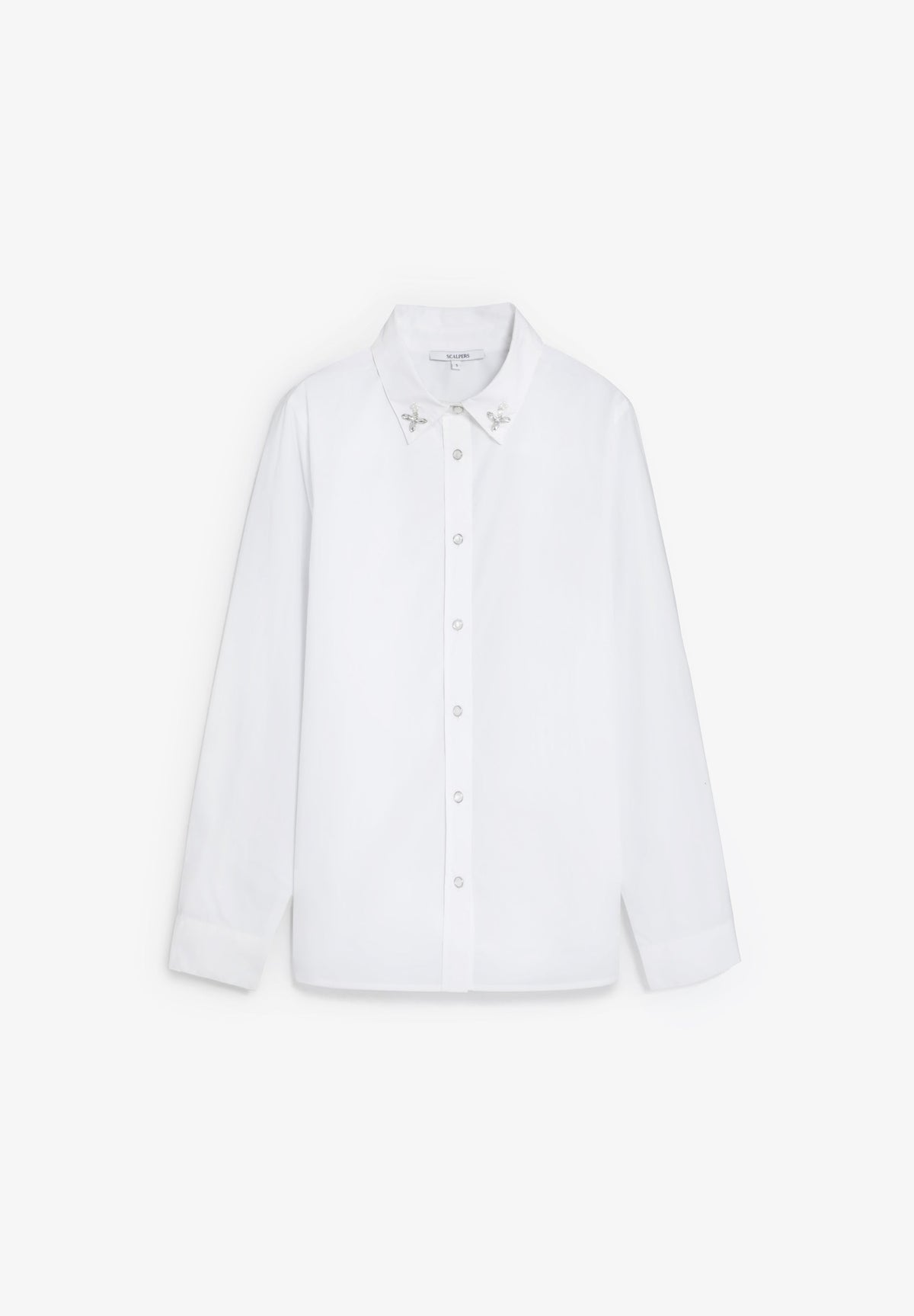 POPLIN SHIRT WITH COLLAR DETAIL