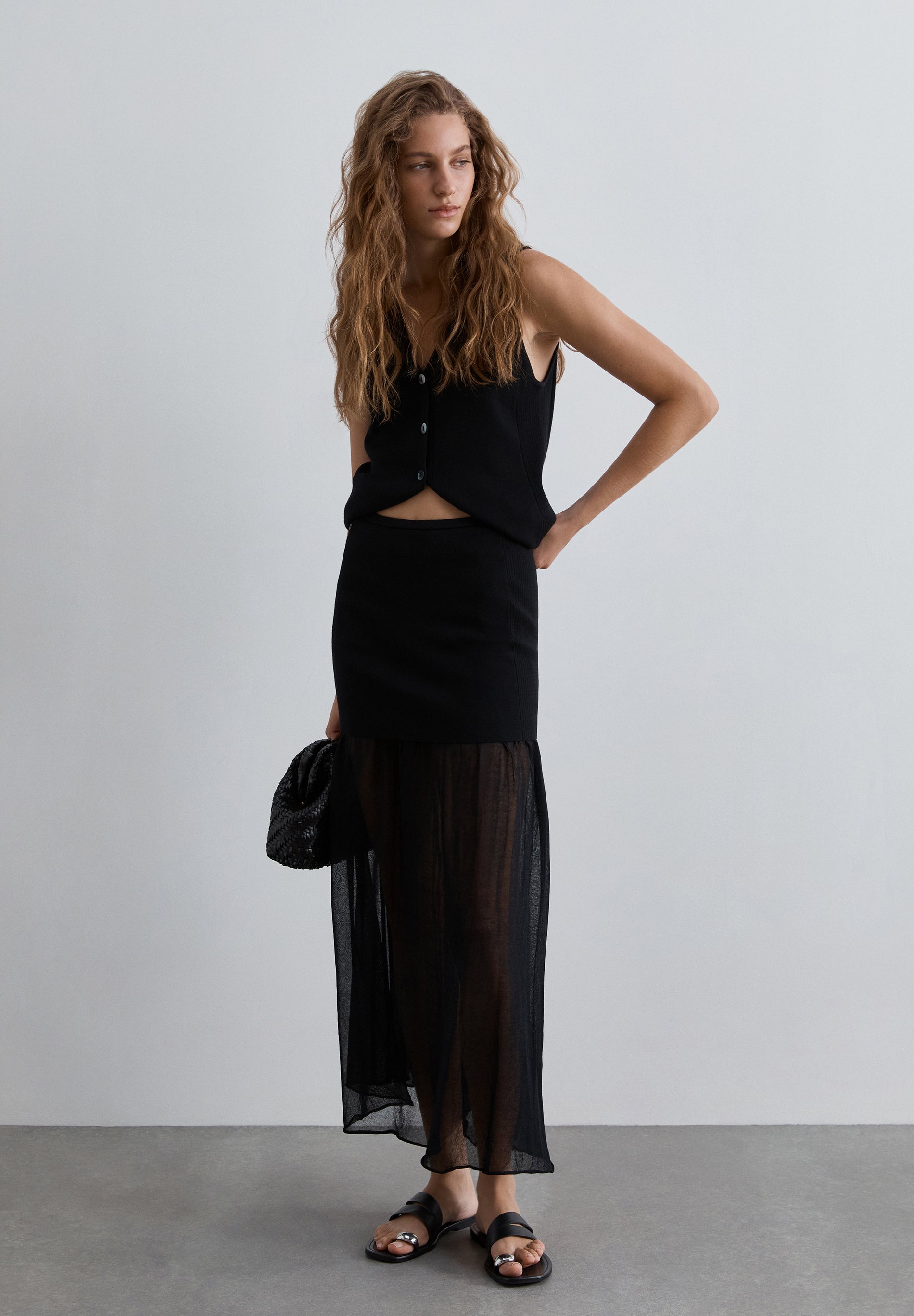 COMBINED KNIT SKIRT