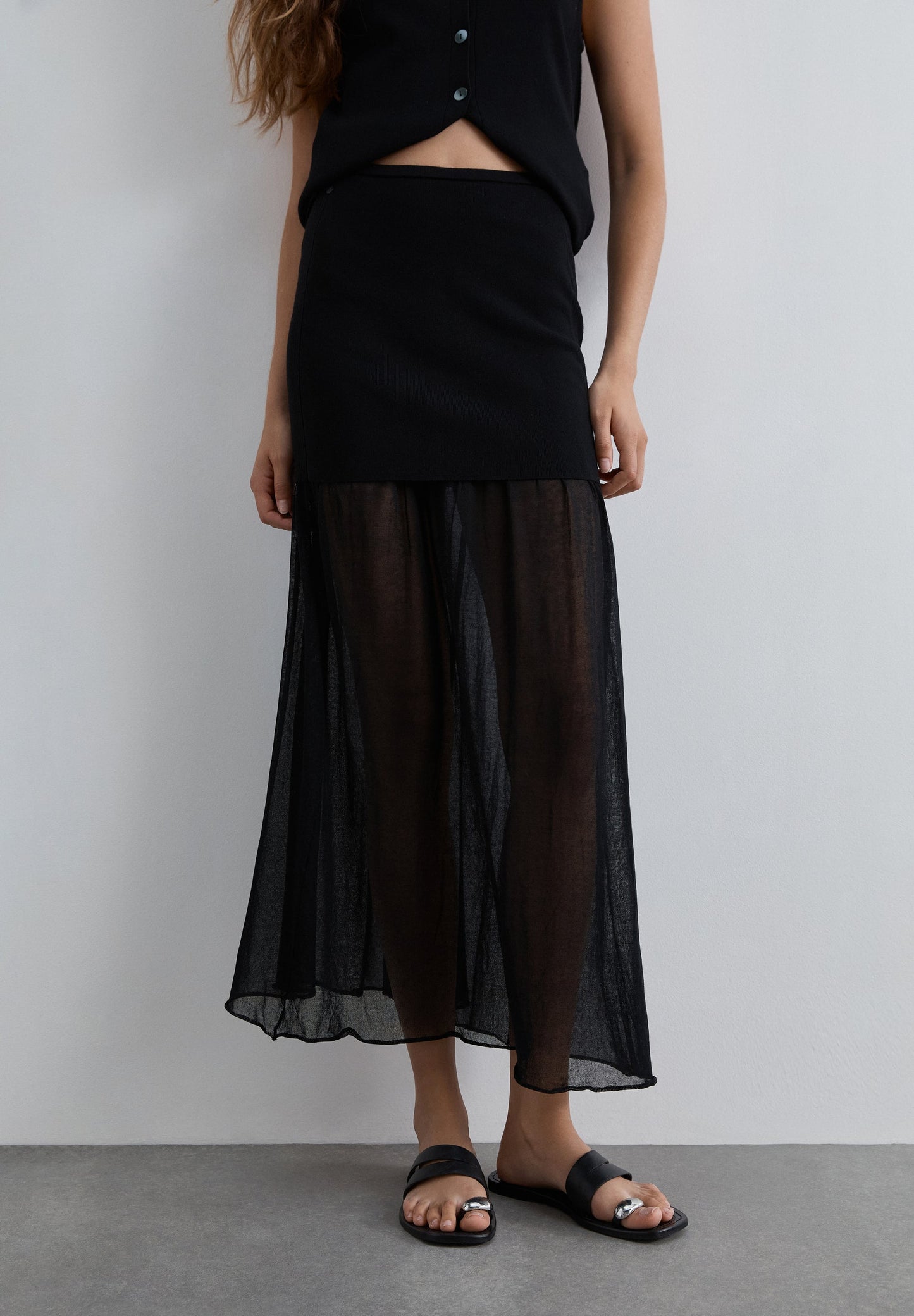 COMBINED KNIT SKIRT
