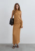 LONG OPENWORK KNIT SKIRT
