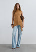 OPENWORK KNIT ASYMMETRIC TOP