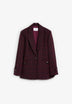 CHECK BLAZER WITH BUTTON DETAIL