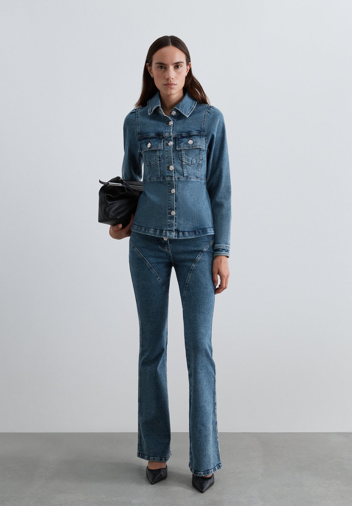DENIM SHIRT WITH BELT
