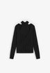 HALTER-NECK CROSS-OVER SWEATER