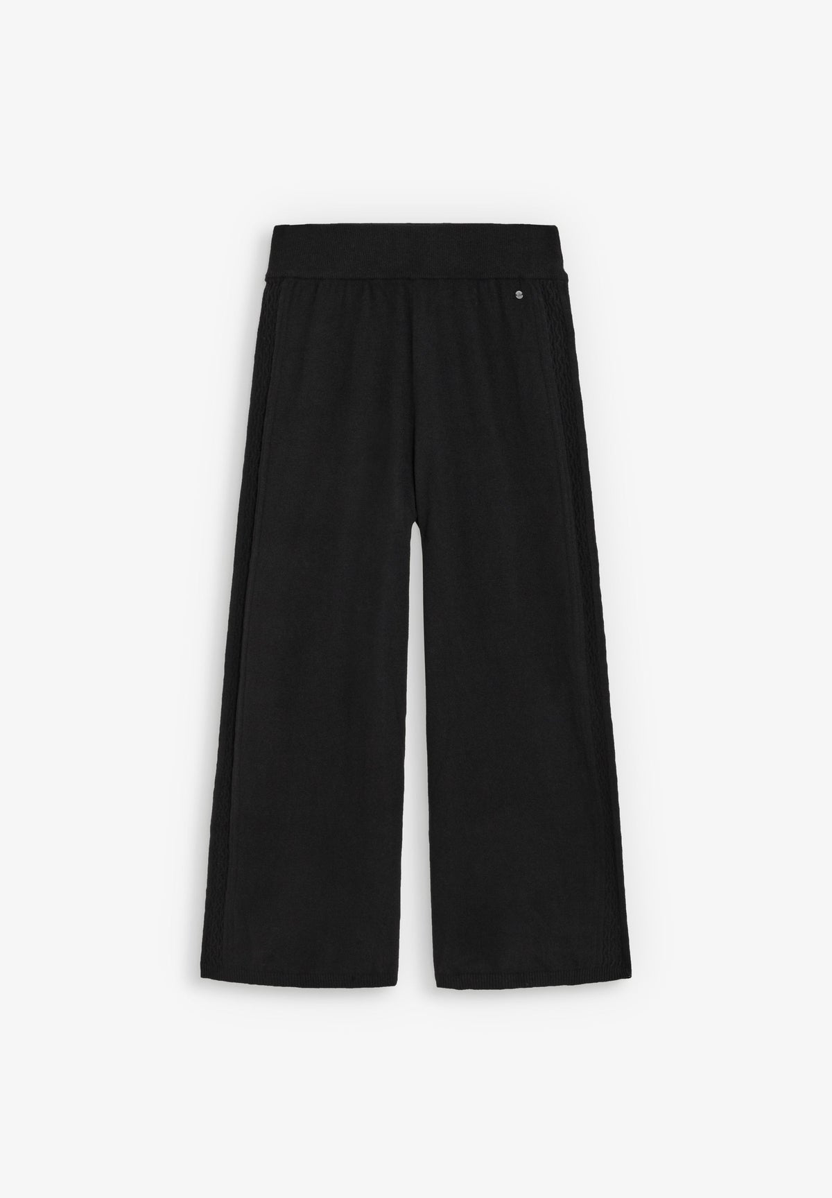 WIDE LEG KNIT TROUSERS