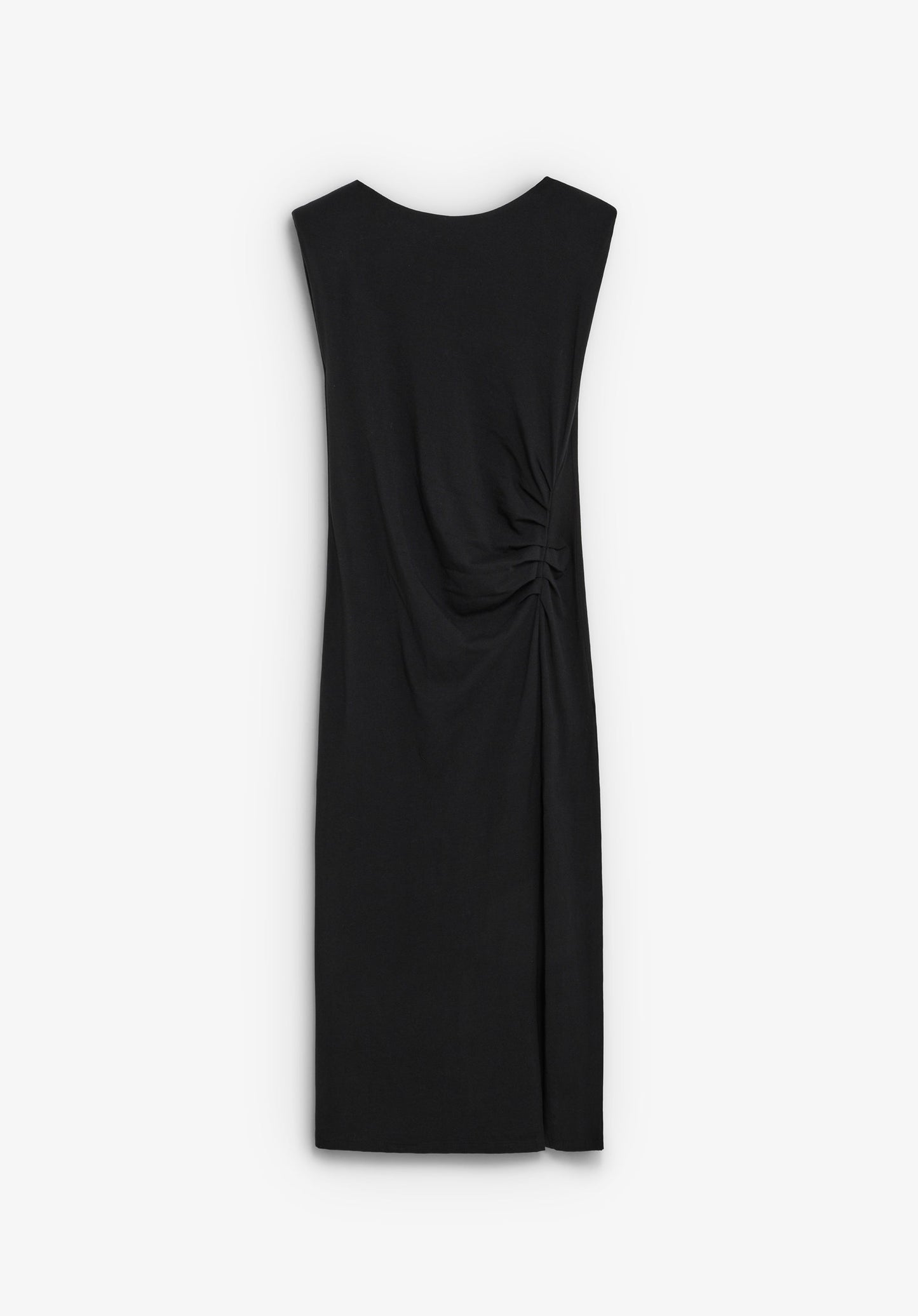 DRAPED SIDE MIDI DRESS