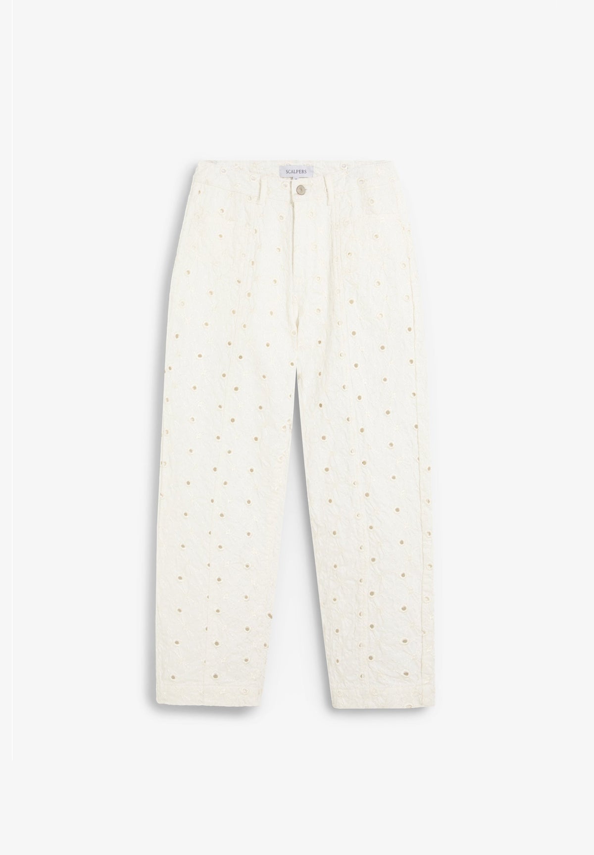 PERFORATED EMBROIDERED TROUSERS