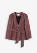 GEOMETRIC BLAZER WITH BOW